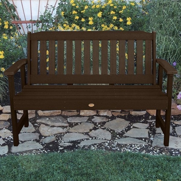 Lehigh Synthetic Wood Garden Bench - Weather-Resistant Outdoor Seating for Patio, Backyard & Garden - Durable & Low Maintenance