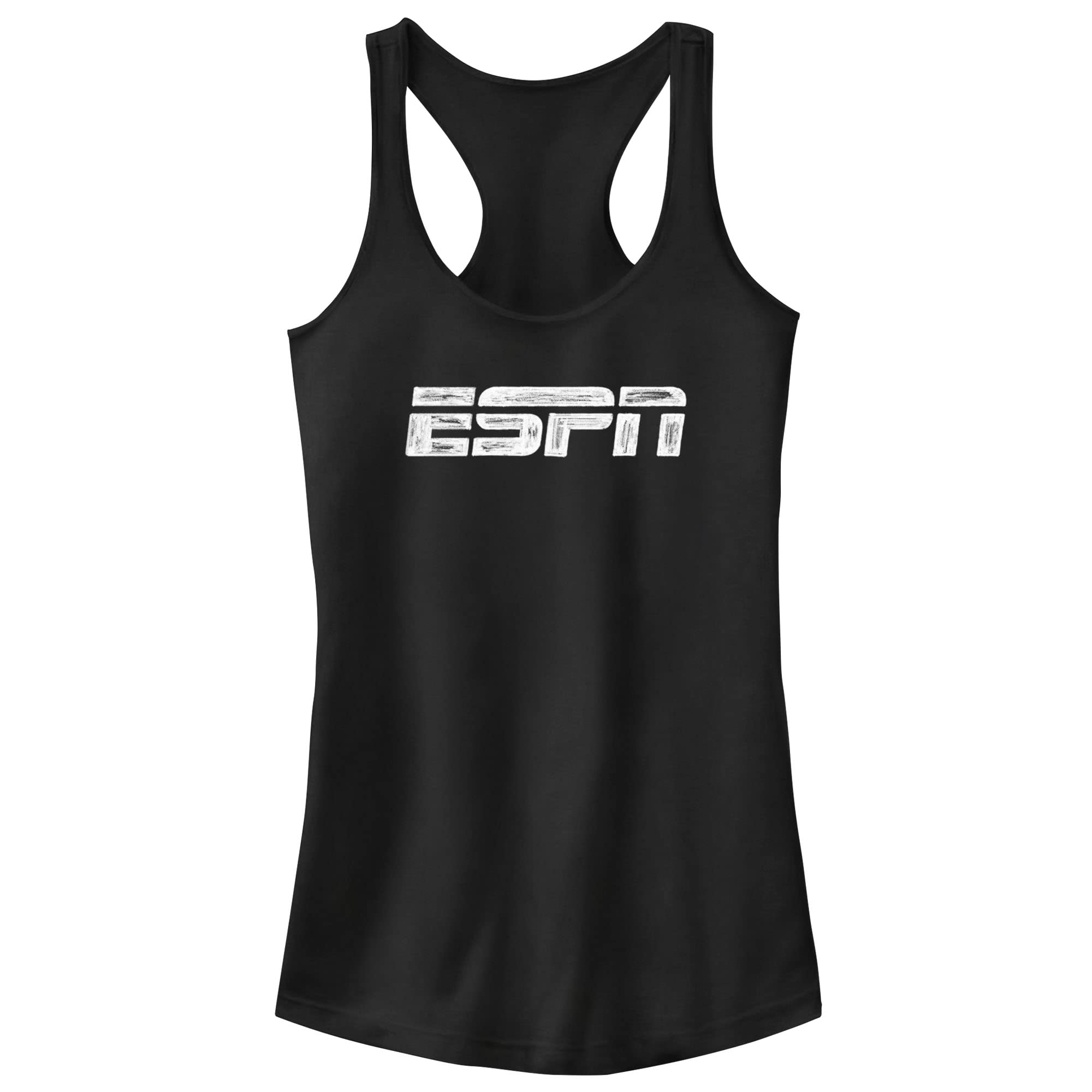 Junior's ESPN Chalk Logo Racerback Tank Top for Women - Stylish Athletic Wear for Gym, Running & Casual Outfits