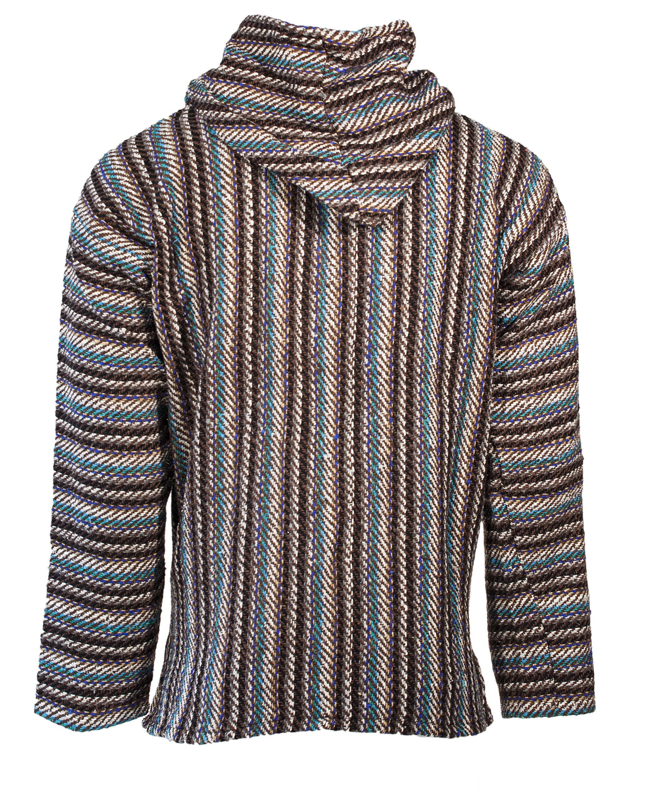 Premium Baja Hoodie Sweatshirt Pullover - Soft Mexican Jerga Poncho for Men & Women - Perfect for Beach, Festival & Casual Wear