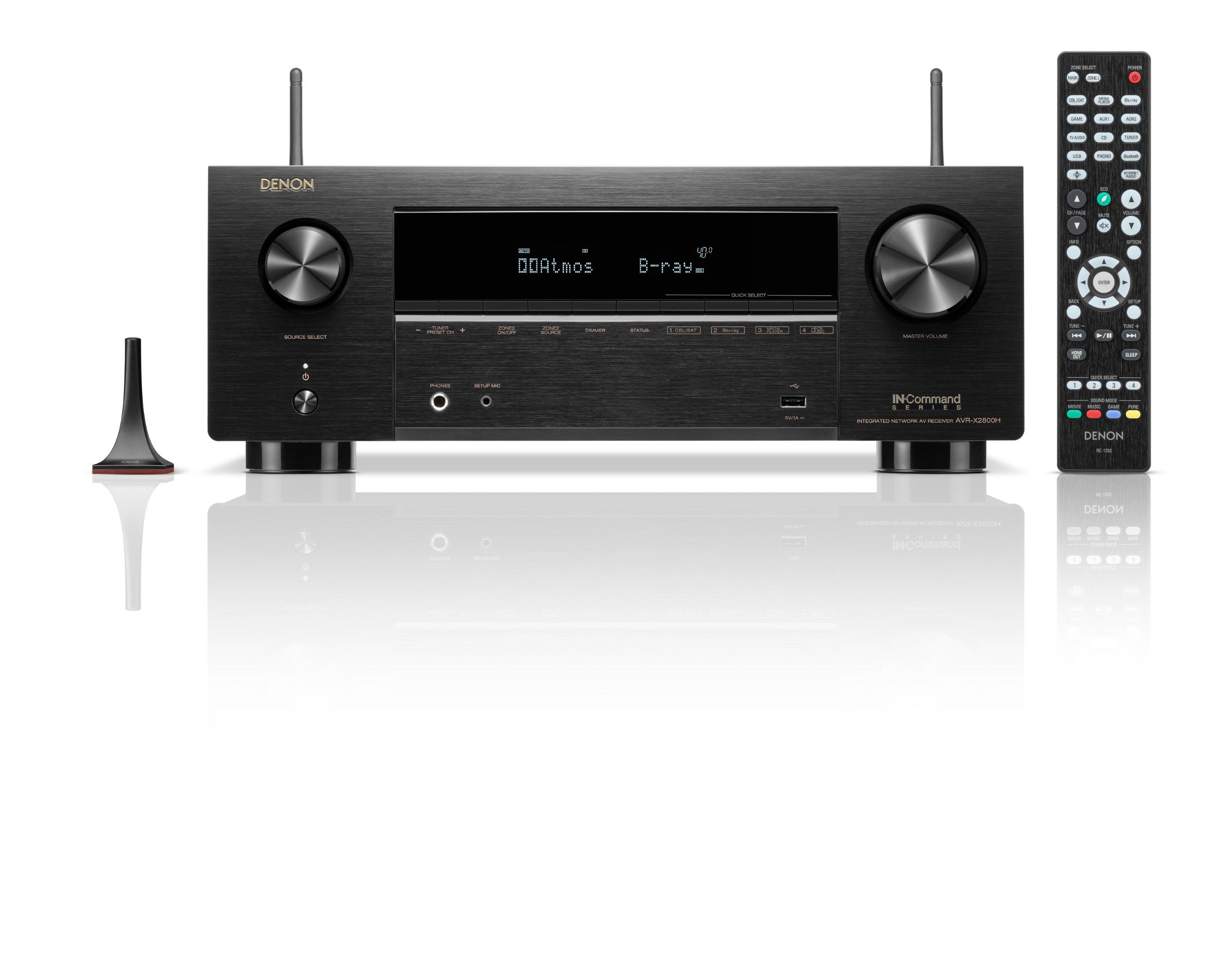 Denon AVR-X2800H 7.2 Channel 8K Ultra HD AV Receiver with HEOS Built-in | Dolby Atmos & DTS:X | Alexa Compatibility | for Home Theater & Gaming Setup