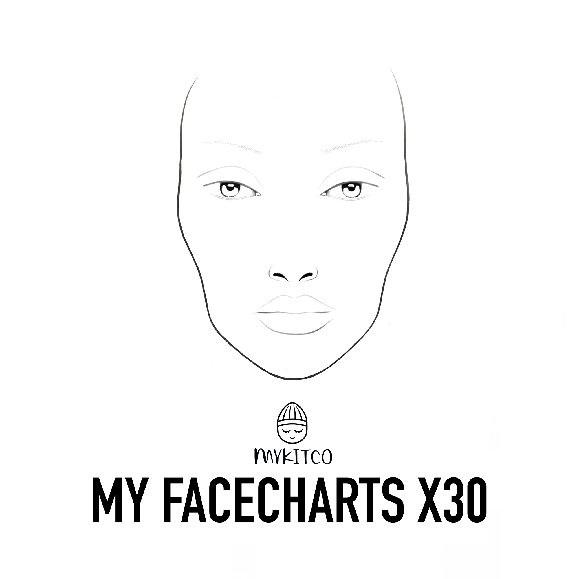 Professional Facecharts for Makeup Artists - High-Quality Beauty Templates for Cosmetic Design & Application | Perfect for Salon, Spa & Makeup Studio Use