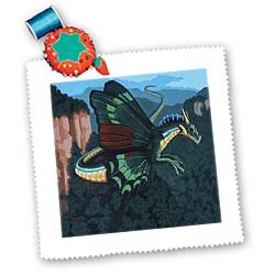 3D Rose Steve Shakhter Butterfly Dragon Square Quilt Sheet - 10x10 Inch - Unique Home Decor for Bedroom, Living Room & Quilting Projects