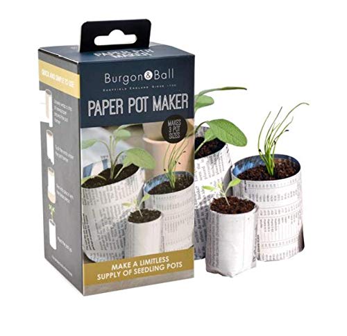 Burgon & Ball Paper Pot Maker - Eco-Friendly Biodegradable Seed Starter Pots for Gardening & Planting | Perfect for Indoor Herb Gardens, Seedlings & DIY Planters