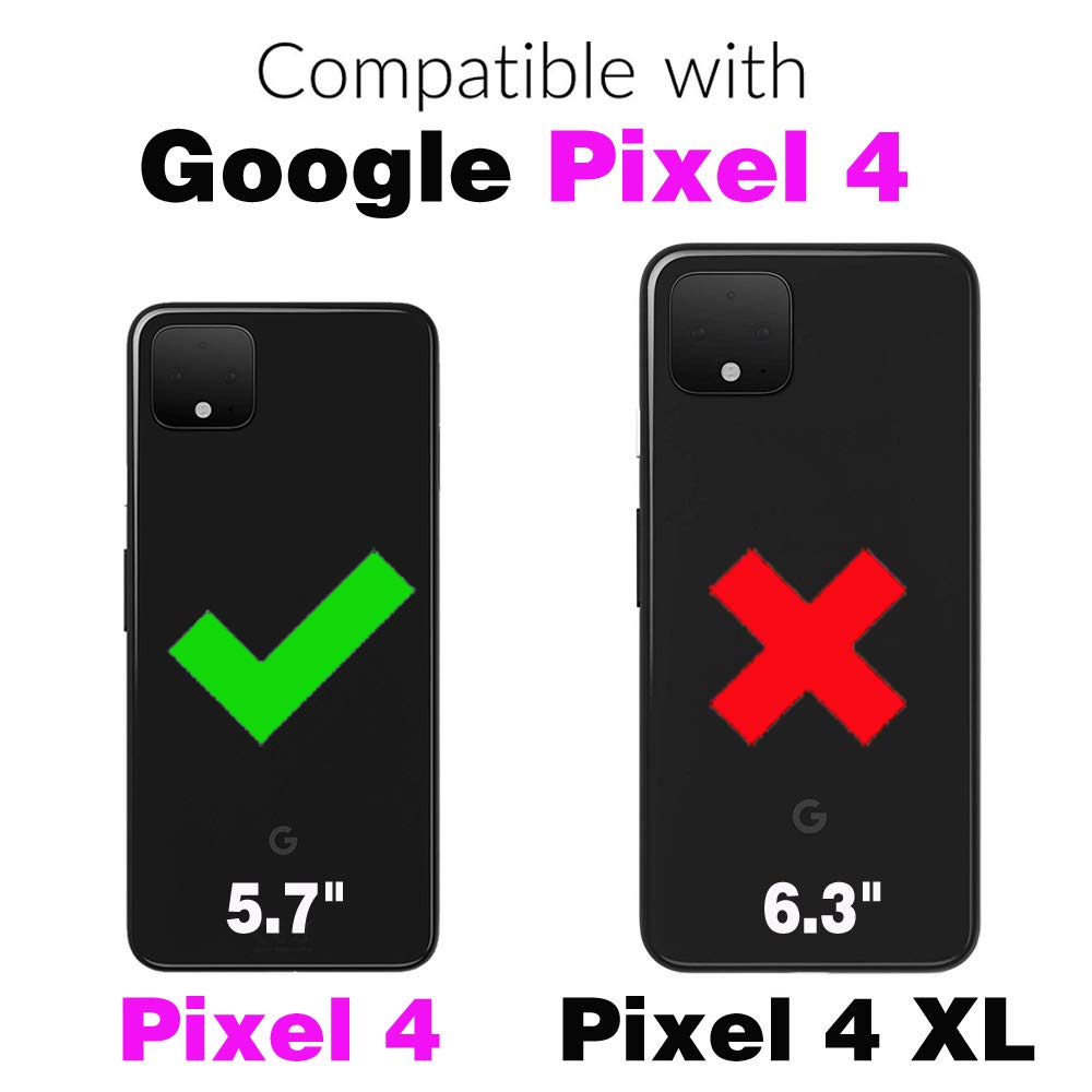 Google Pixel 4 Wallet Case with Wrist Strap & Card Holder - Premium Leather Flip Cover with Stand for Men & Women | Perfect for Everyday Use, Travel, and Hands-Free Convenience (Black)