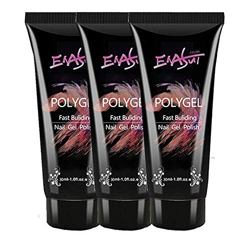 ENASUI Poly Gel Nail Extension Kit - UV LED Builder Gel for Quick Nail Extensions, False Nail Tips & Soak Off Gel Polish - Perfect for Nail Art & Salon Professionals (Pink) | Great for Home Manicures, DIY Nail Designs & Professional Salon Use