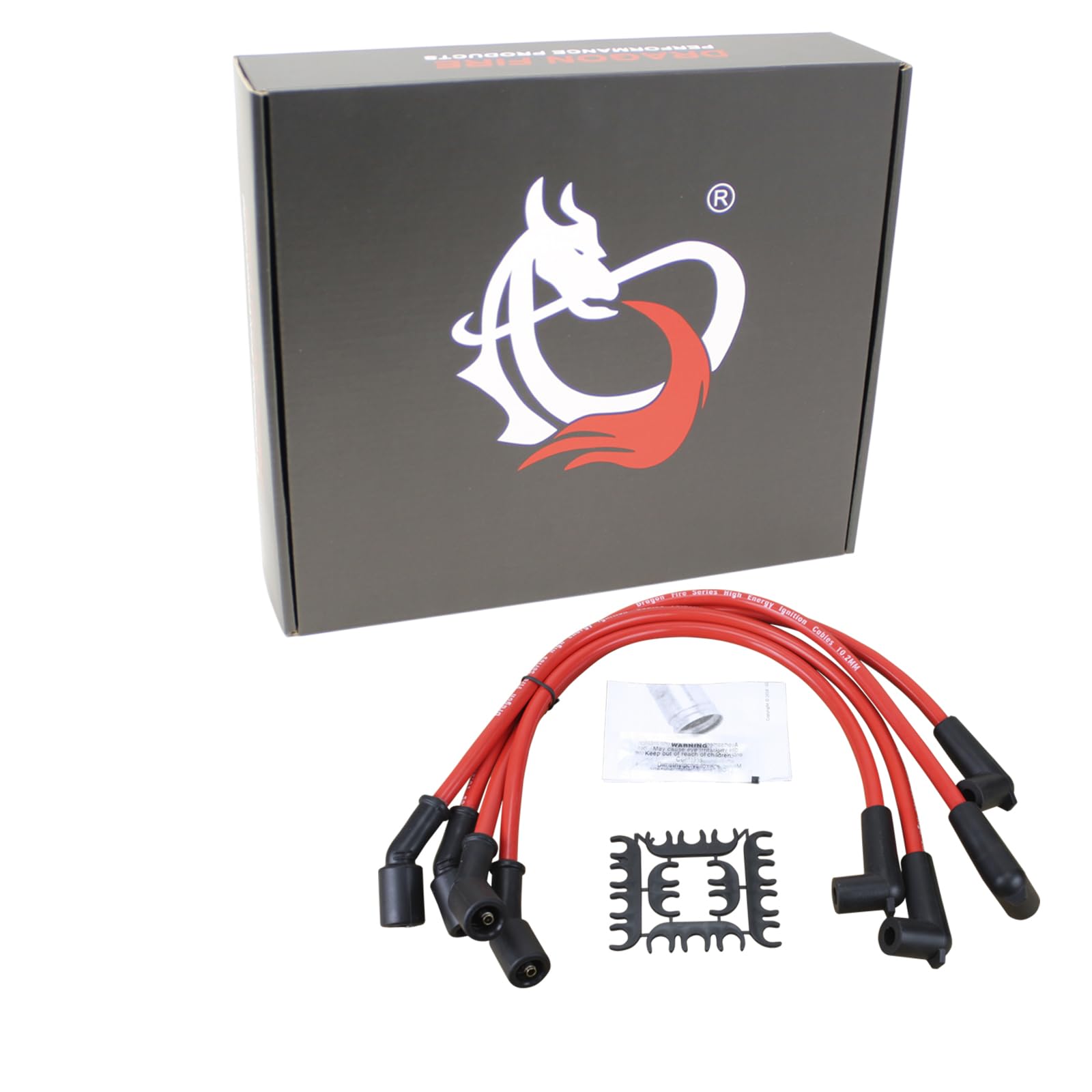 High Performance LS Ignition Coil Conversion Kit - 10MM Low Ohm 600F Spark Plug Wire Set for 2004-2011 Mazda RX-8 (OEM Fit PWJ204) - Improves Engine Performance & Acceleration for Racing & Daily Driving