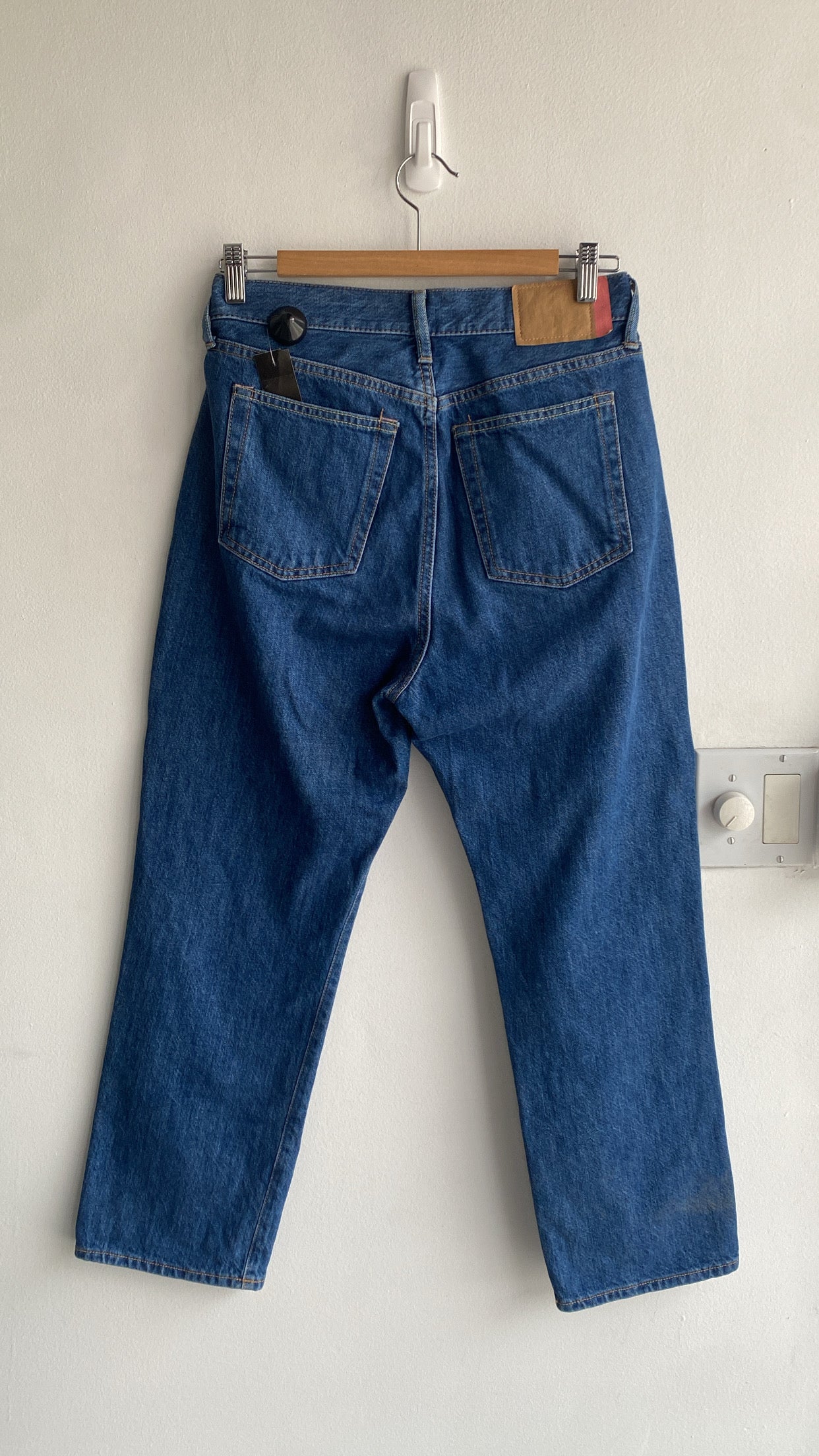 Acne Blue Tapered Denim Jeans for Women - High Waist Slim Fit Stretch Skinny Jeans | Perfect for Casual Wear, Office Outfits & Night Out