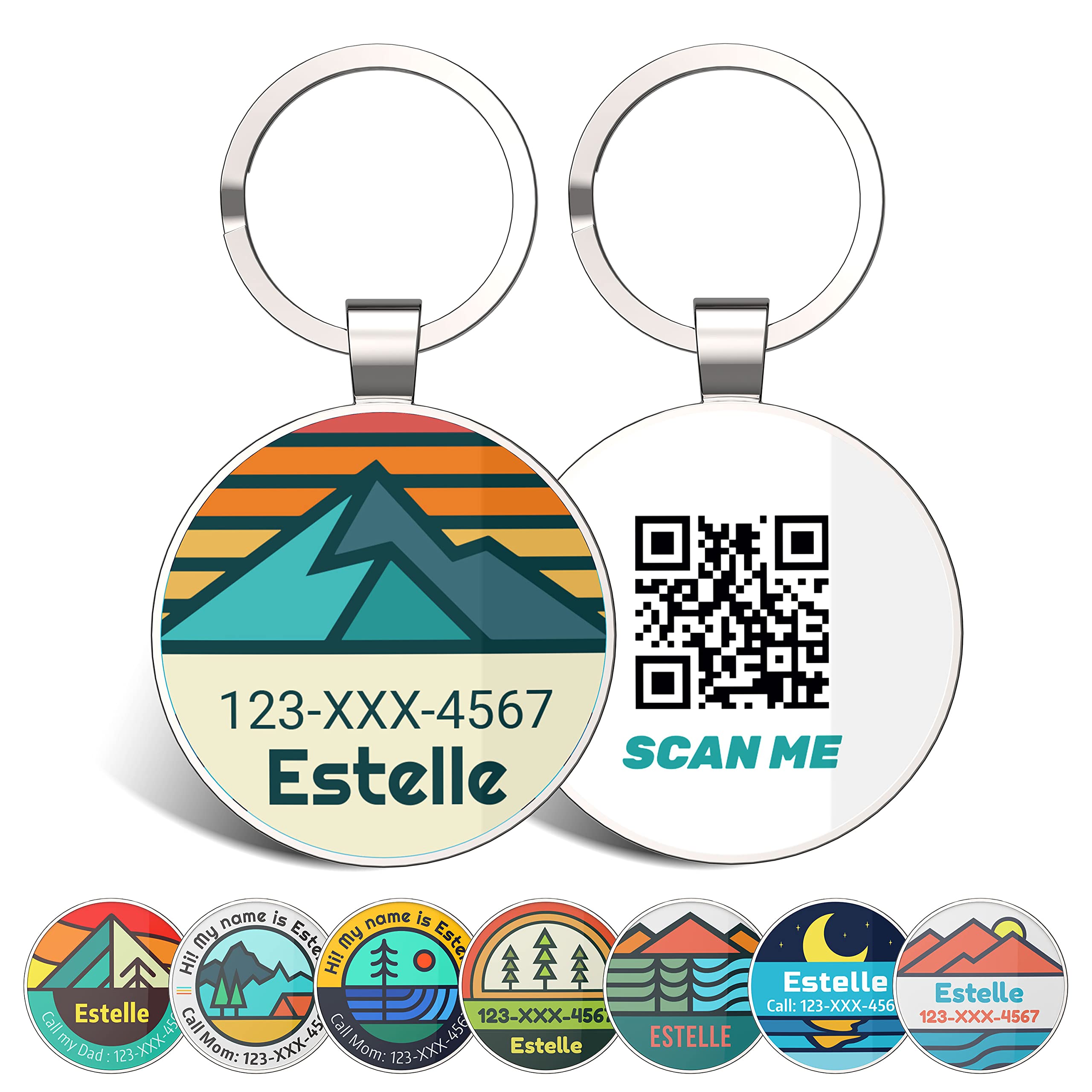 QR Code Dog Tag - Personalized Pet ID Tags with Smart QR Technology | Custom Engraved Dog Tags | Free Online Setup & Instant Location Alerts via Email | Perfect for Lost Pet Recovery & Daily Pet Safety