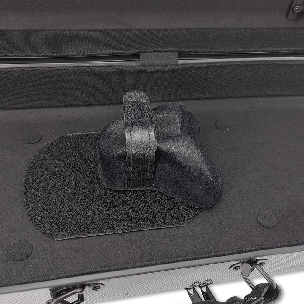 Premium 15-17 Inch Carbon Fiber Viola Case with Adjustable Neck Strap & Sheet Music Pocket - Durable Black Violin Case for Professional Musicians & Students - Perfect for Travel, Performances & Music Lessons