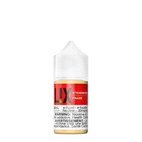 Lix Nic Salts - Strawberry Flavor 30mL E-Liquid for Vape Pens & Pod Systems - Refreshing Taste for All-Day Vaping