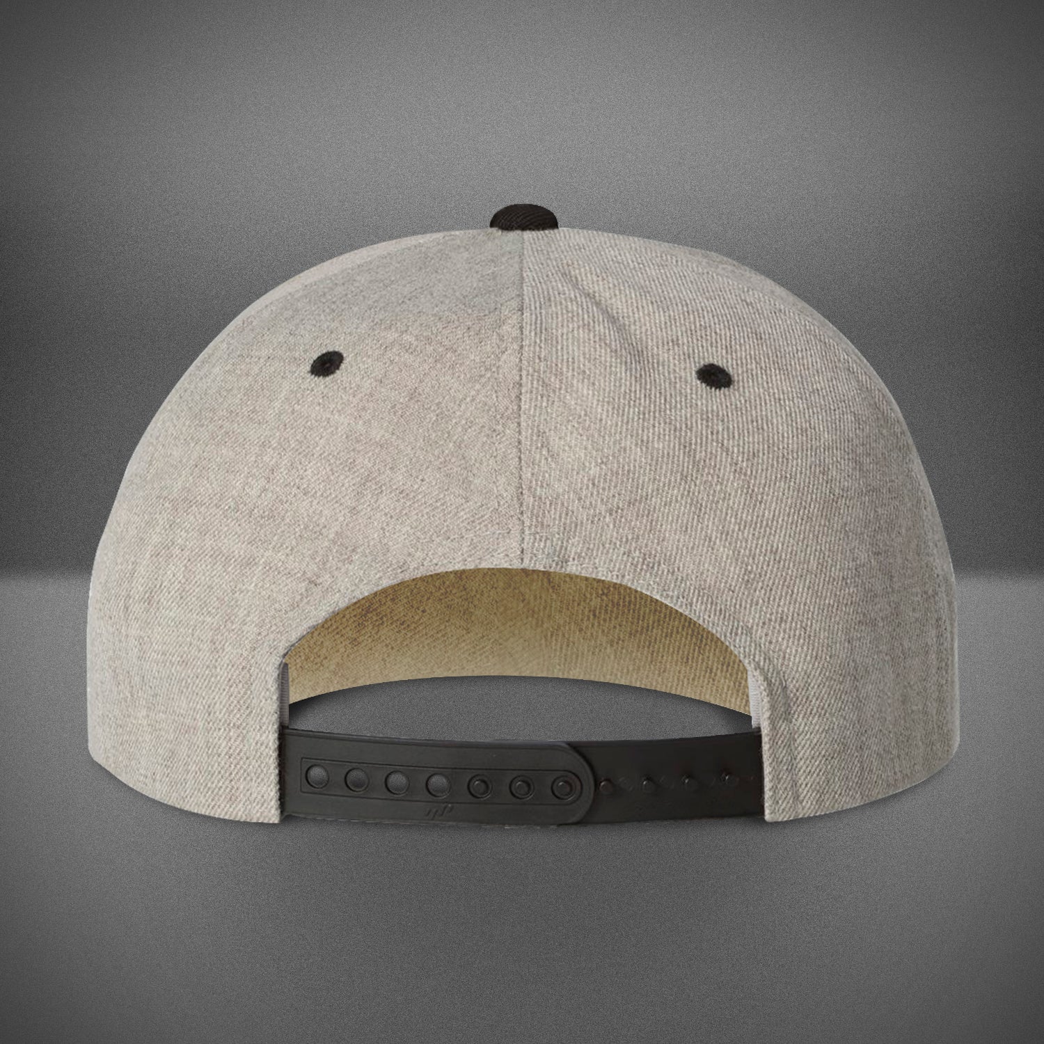 Motiv Flat Bill Snapback Cap - Heather/Black Adjustable Baseball Hat for Men & Women - Perfect for Sports, Streetwear & Casual Outfits