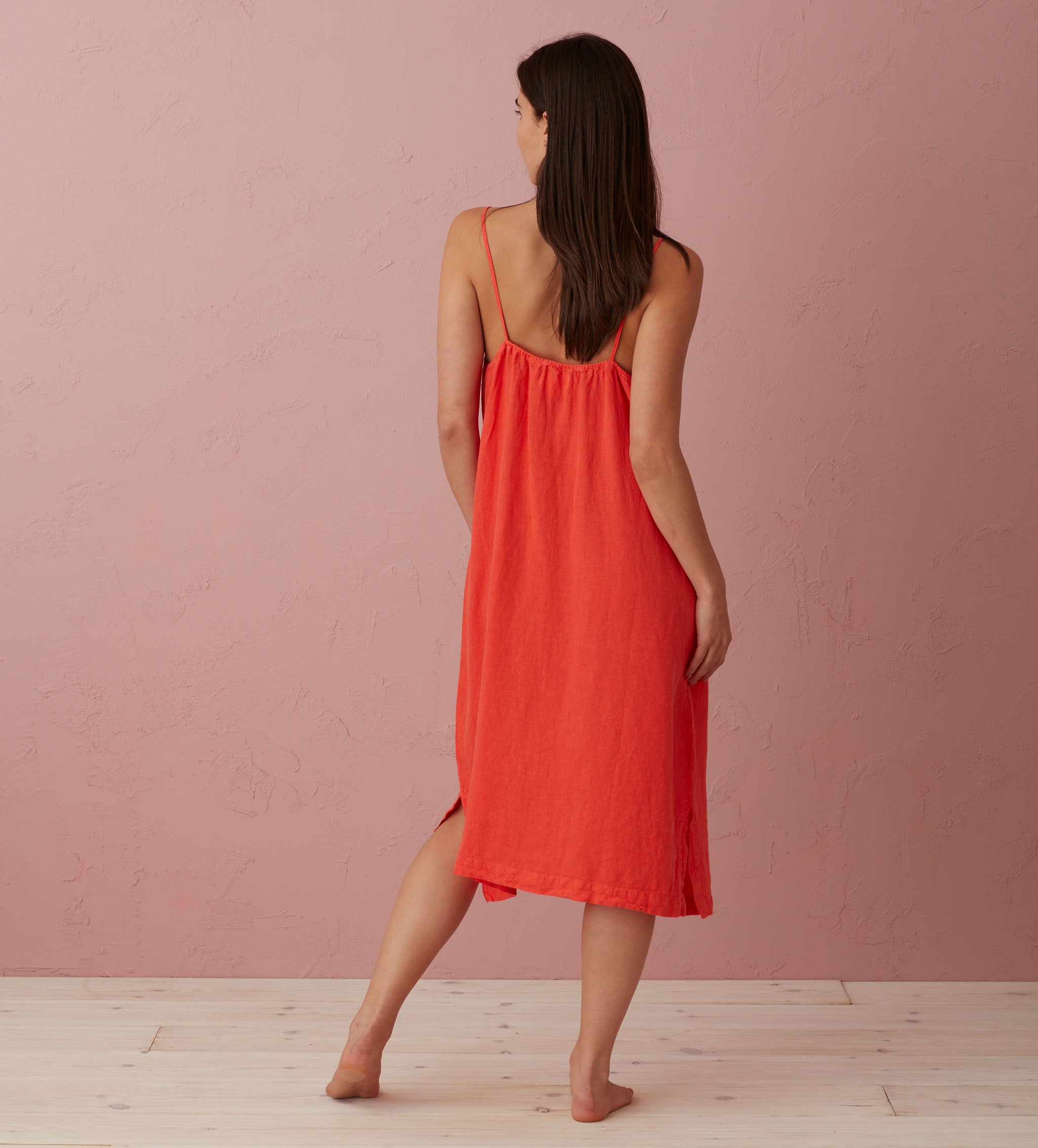 Premium 100% Linen Nightwear Set for Women - Soft & Breathable Coral Pajamas - Perfect for Summer Sleep & Lounge Wear