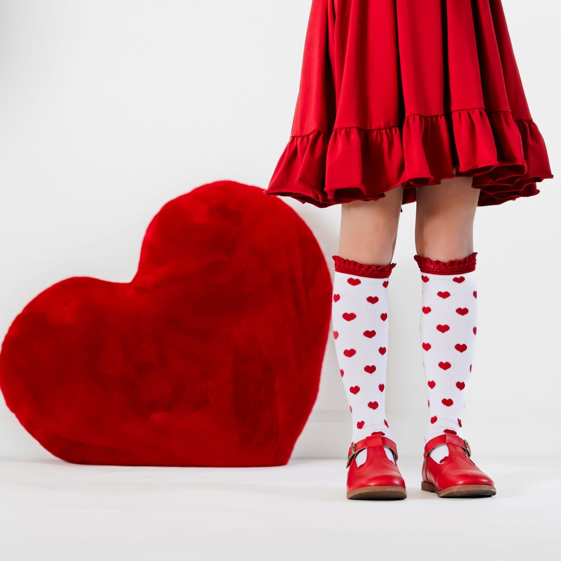 True Love Lace Top Knee High Socks for Women - Elegant Lace Trimmed Thigh High Stockings - Perfect for Valentine's Day, Weddings & Romantic Occasions