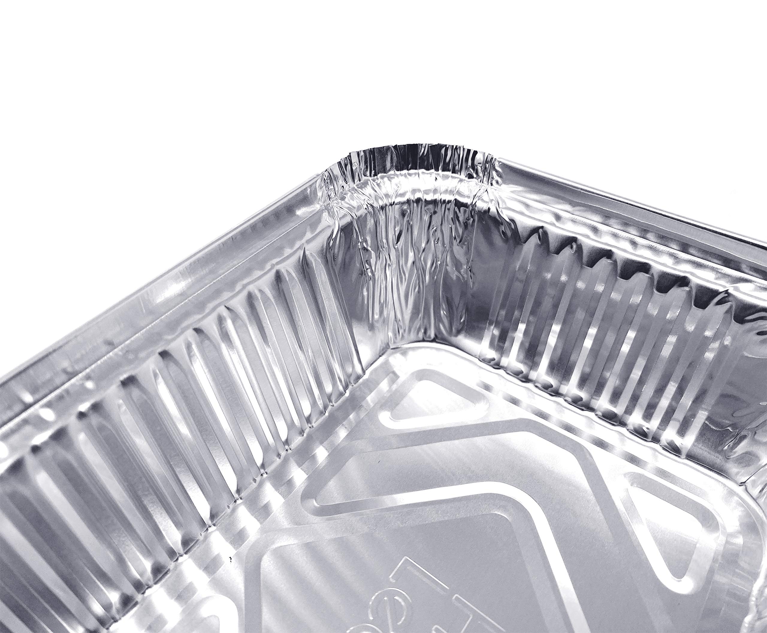 (480 Pack) Premium 1-LB Disposable Aluminum Foil Takeout Pans with Lids - 5.6