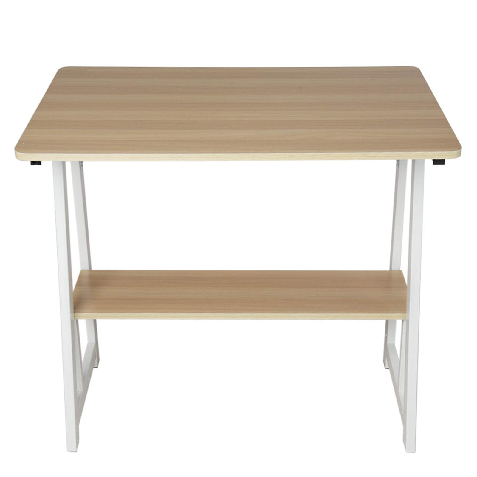 Small Writing Desk & Computer Desk for Home Office, Sturdy L-Shaped Laptop Study Desk for Teens, Space-Saving Design in Yellow, Perfect for Small Spaces, Dorm Rooms & Compact Apartments