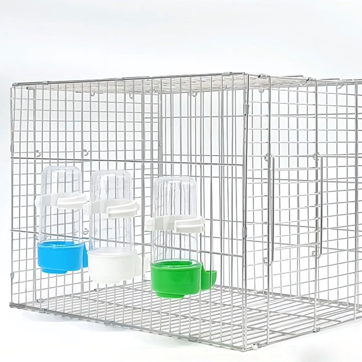 16.9oz Automatic Bird Water Bottle & Food Feeder - Cage Mounted Dispenser for Parrots, Canaries & Small Birds - Perfect for Travel & Home Use