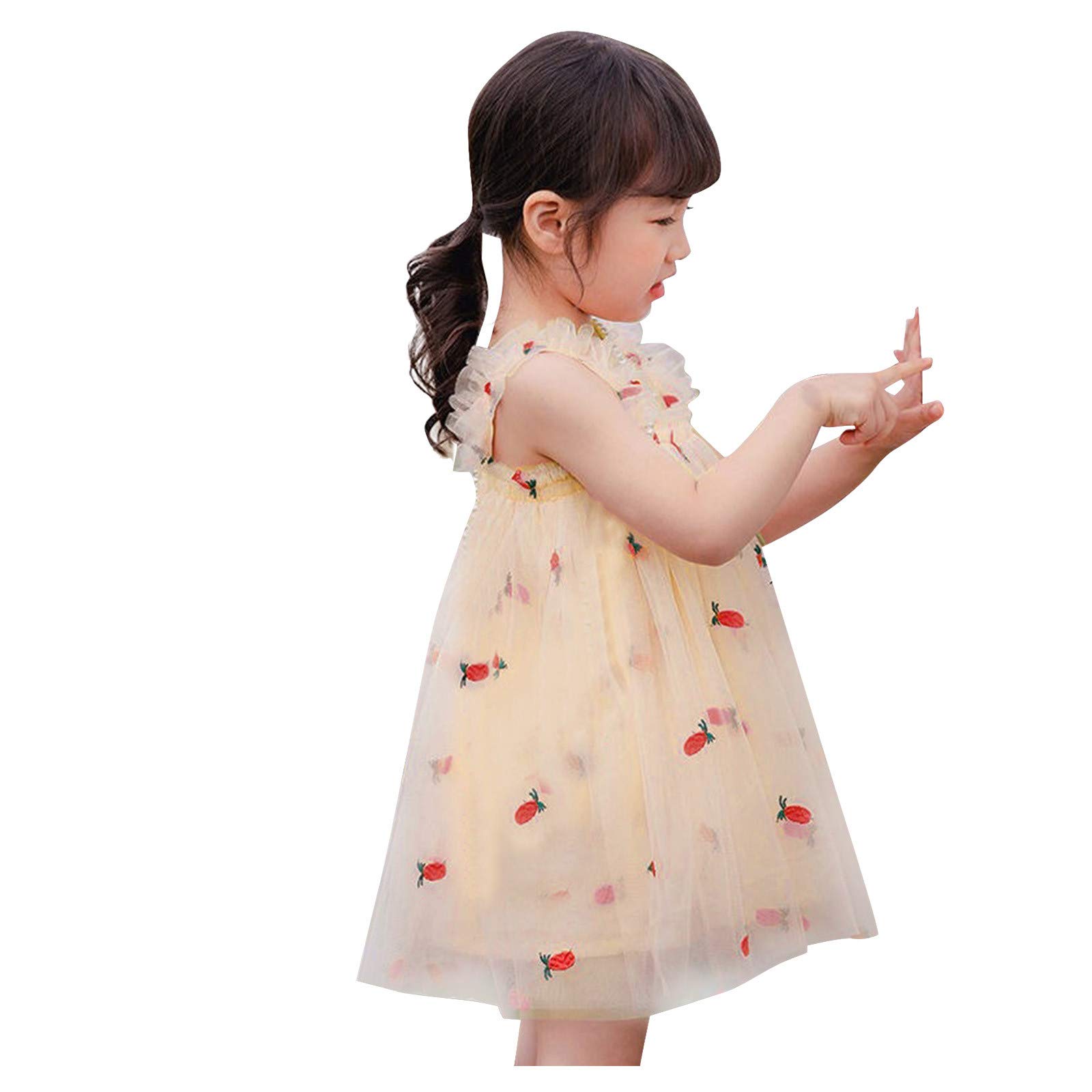 Pineapple Suspender Princess Dress for Baby Girls - 9 Months, Perfect for Parties & Photos