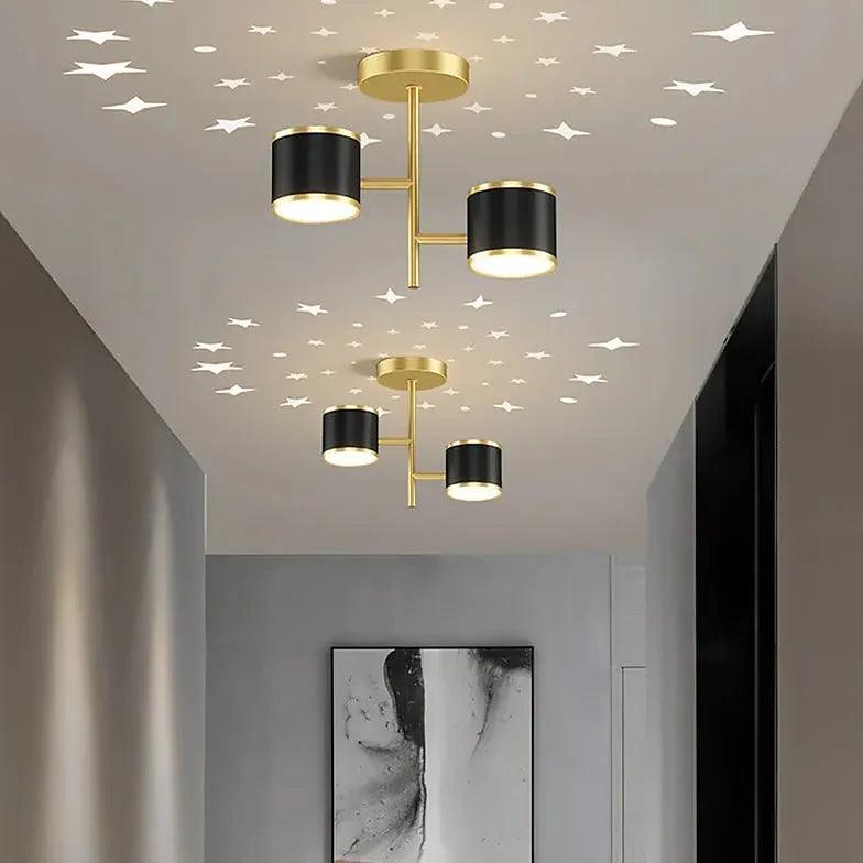 Modern Flush Ceiling Lights - Starlight Corridor Design for Hallway, Bedroom & Living Room - Energy Efficient LED Lighting Fixture for Home Decor