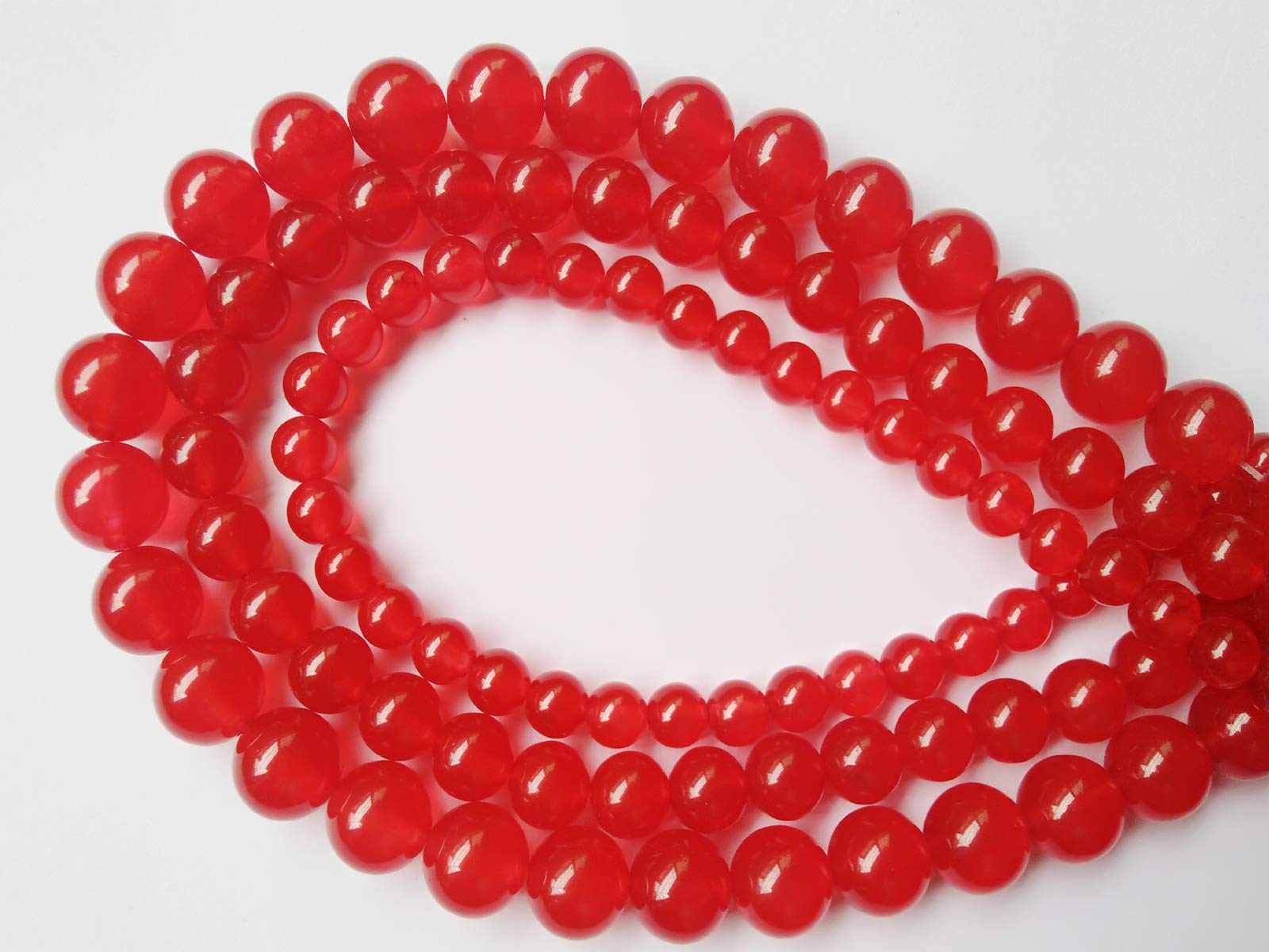 100pcs 10mm Natural Red Chalcedony Beads - Smooth Round Loose Gemstone for Jewelry Making, DIY Crafts, Bracelets & Necklaces | Healing Crystal Quartz Beads for Spiritual & Meditation Use