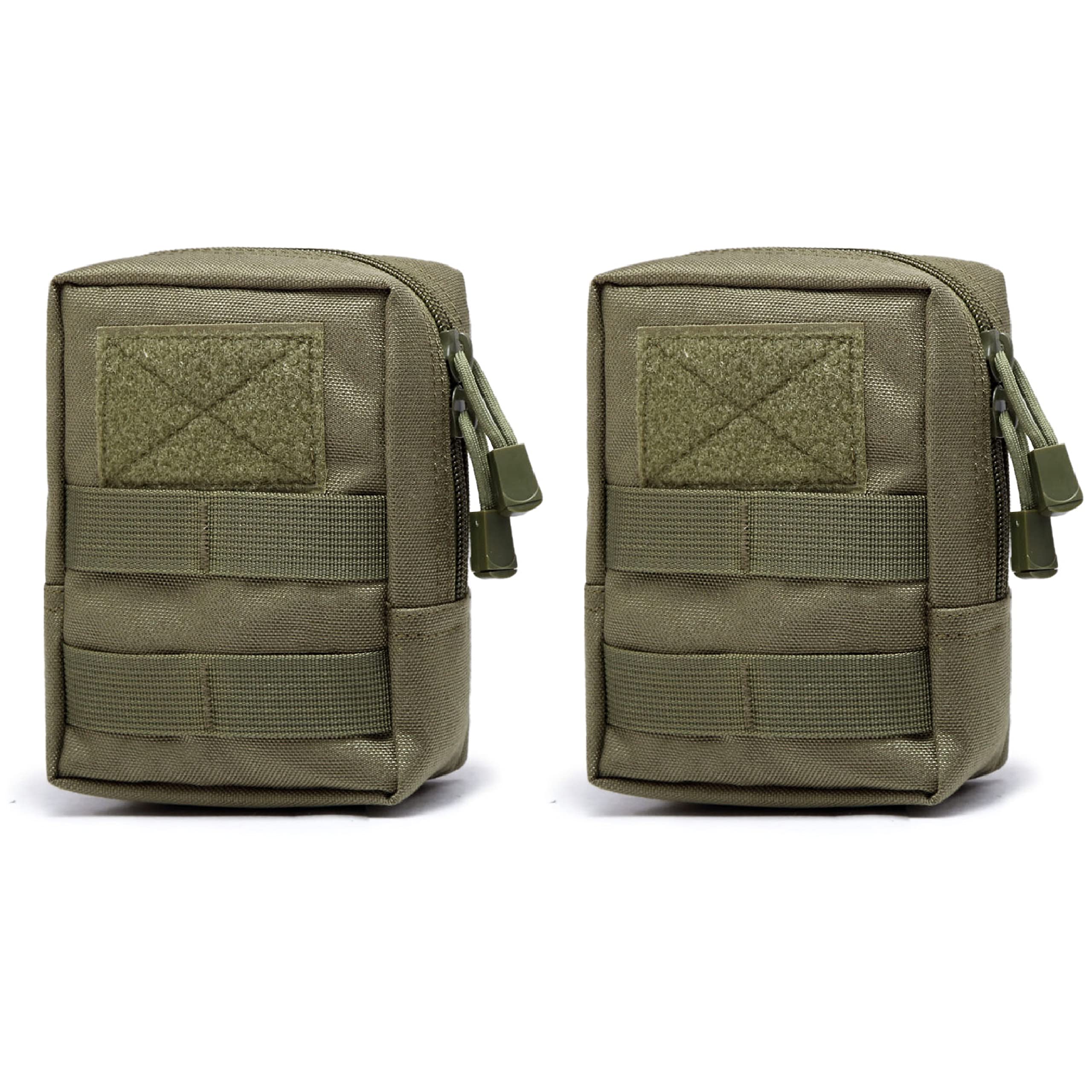 Azarxis MOLLE Pouch - Tactical Compact EDC Utility Waist Bag for Military Backpack | Small Gear Organizer for Survival, Hiking & Outdoor Adventures