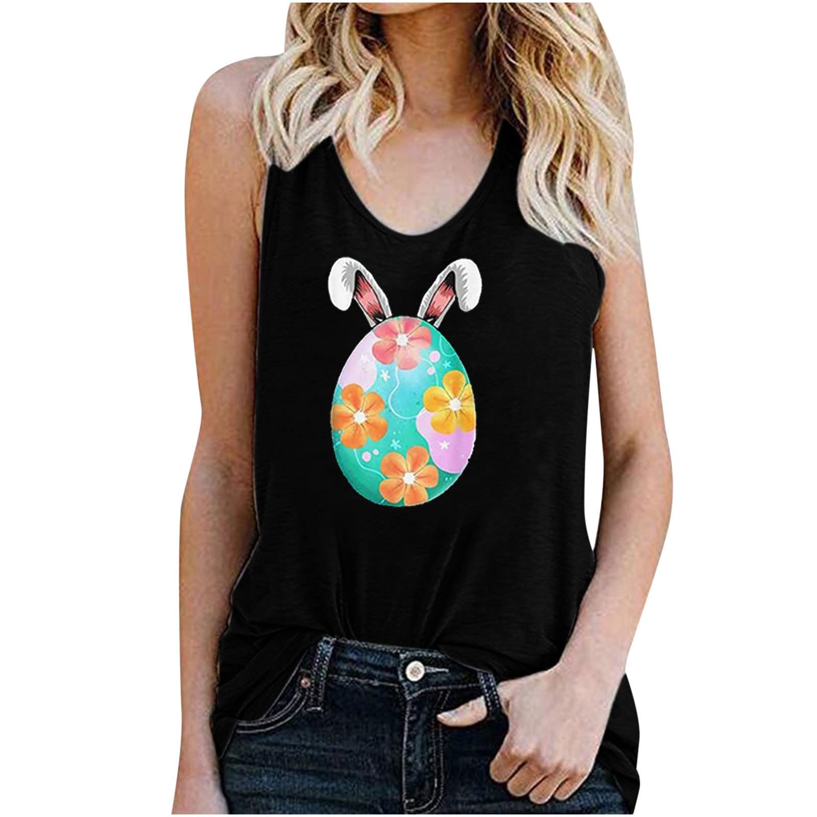 Trendy Women's Sleeveless Tank Tops - Breathable Pullover Vest with Stylish Prints & Solid Colors - Casual Blouse & Tee Shirts for Summer, Gym, and Beach Outfits