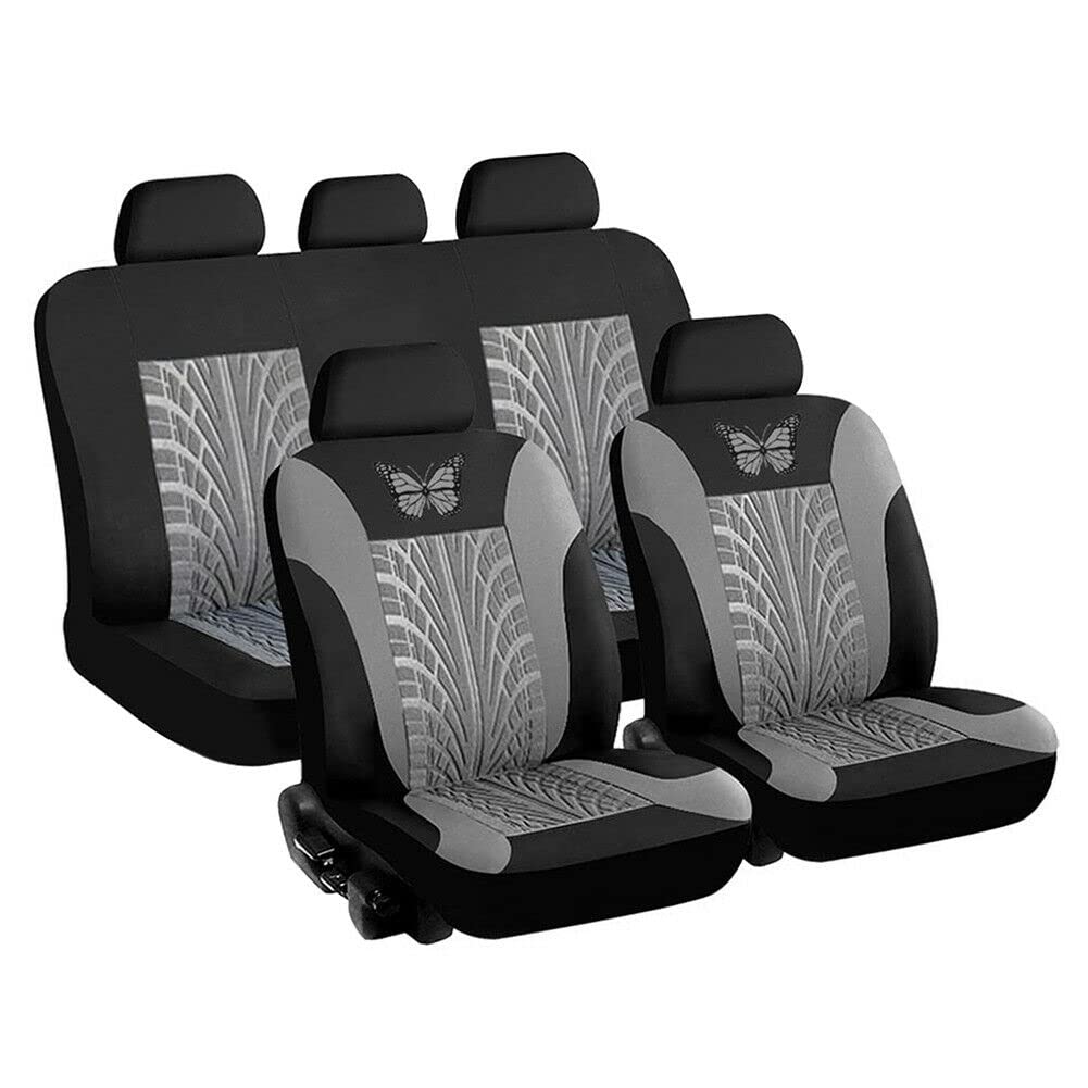 4-Piece Universal Auto Seat Covers for Cars, Trucks, SUVs & Vans - Durable Polyester Fabric Protectors - Perfect for Road Trips, Commuting & Family Travel