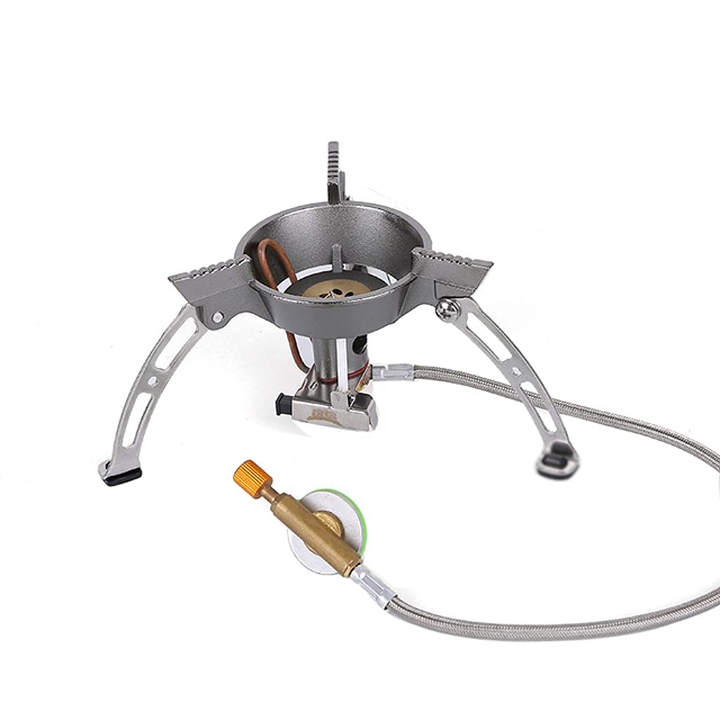 Windproof Outdoor Camping Stove - Portable Gas Burner for Hiking, Backpacking & Picnic Cookouts | Compact Camping Cooker Equipment for Travel & Adventure