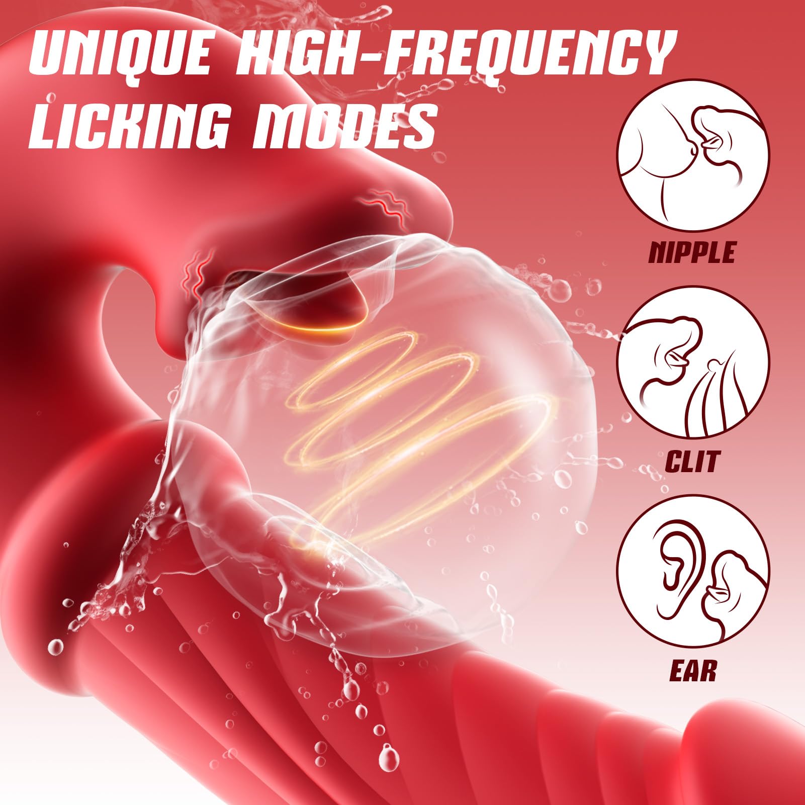 7-Speed Thrusting Rabbit Vibrator with 10 Vibration Modes & Tongue Licking - G-Spot Stimulator for Women & Couples - Waterproof Adult Sex Toy for Solo Play & Partnered Fun
