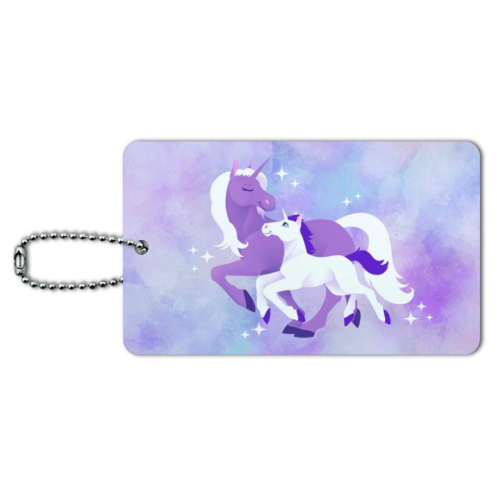 Magical Mom Unicorn & Baby Luggage ID Tag - Cute Matching Mother-Daughter Suitcase Tags for Travel, Carry-On Bags & Backpacks - Perfect for Family Vacations, Airports & Kids' Luggage Identification