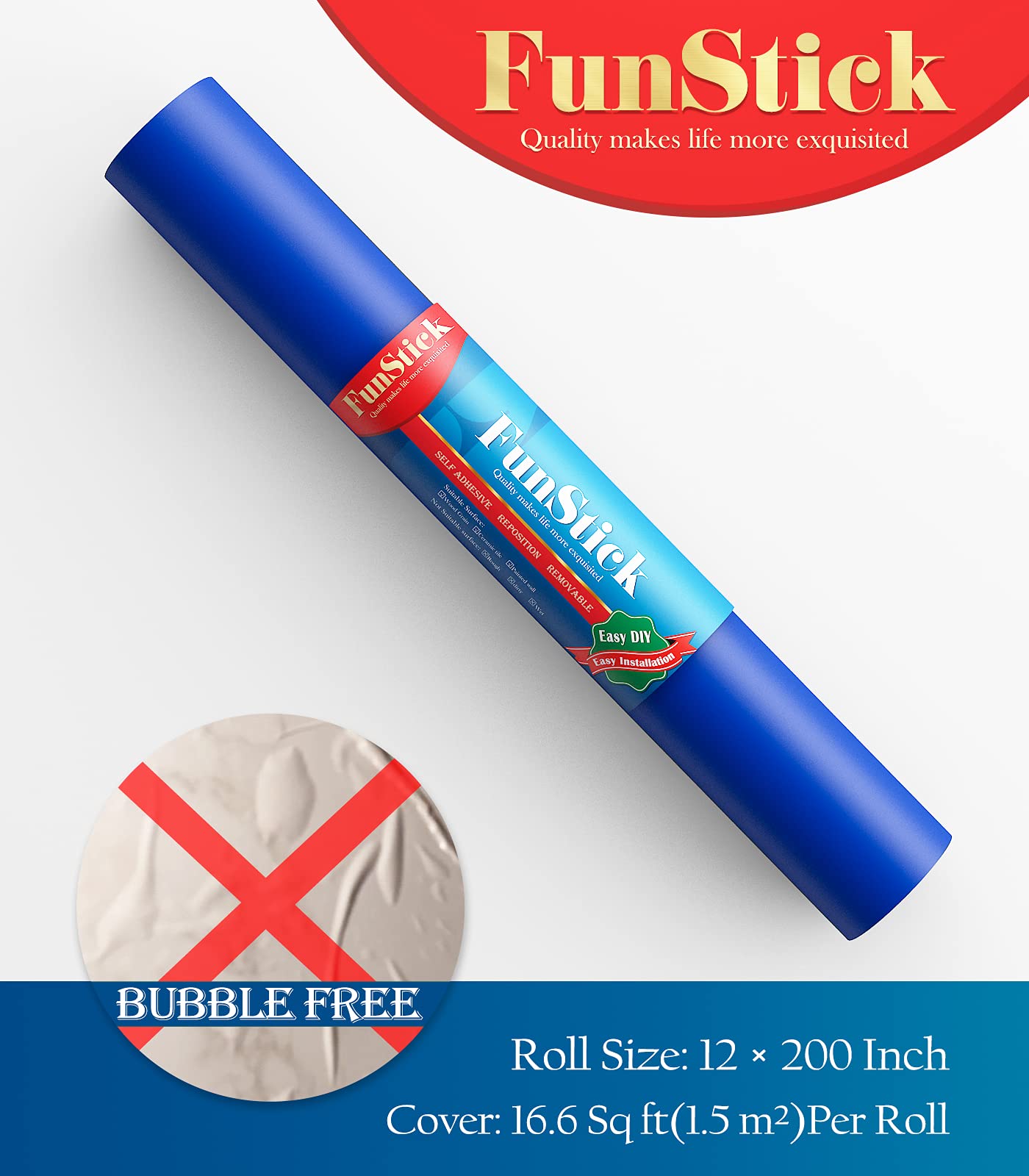 Royal Blue Peel and Stick Wallpaper - 12