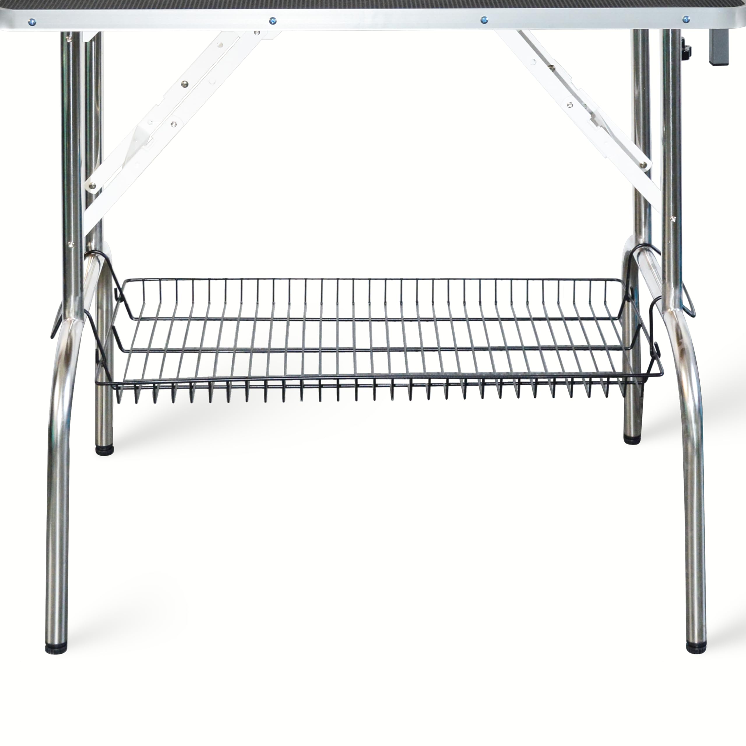SHELANDY Small Stainless Steel Pet Dog Grooming Table with Arm & 2 Loops (80x50cm) - Professional Grooming Station for Home & Salon Use