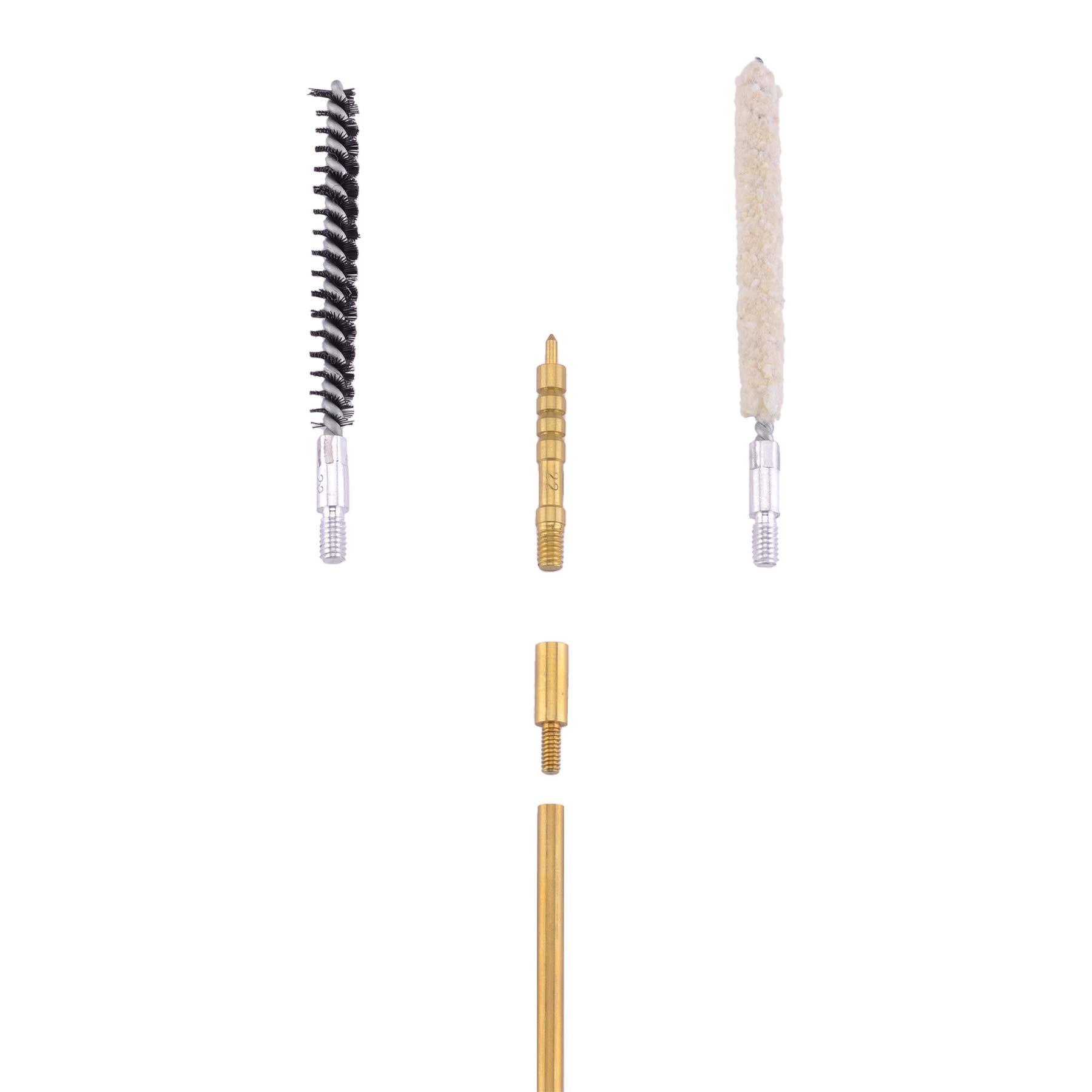 Boosteady .177 & .22 Caliber Airgun Cleaning Kit - Brass Rod, Nylon Brushes, Cotton Mop in Zippered Case | Perfect for Pellet Gun Maintenance & Field Cleaning | Hunting, Target Shooting & Air Rifle Care