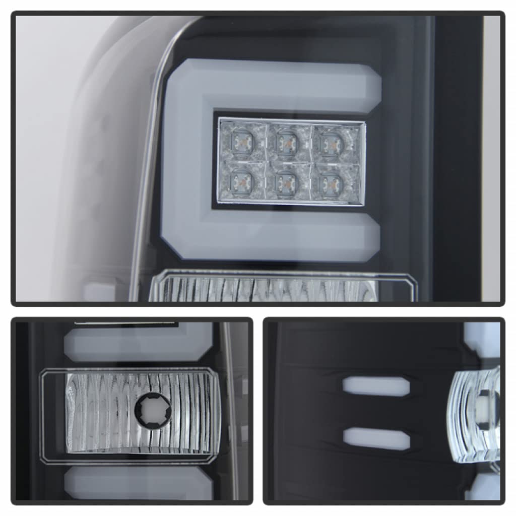 2014-2016 Chevy Silverado 1500 Spyder LED Tail Lights Pair with Light Bar - Black (Part# 5079985) | Upgrade Your Truck's Style & Visibility for Night Driving & Off-Road Adventures