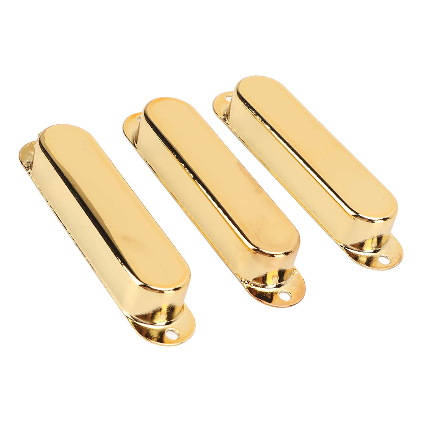 3Pcs Electric Guitar Single Coil Pickup Covers - Gold Copper Guitar Accessories Set for Fender Stratocaster & Telecaster - Perfect for DIY Guitar Upgrades & Professional Repairs