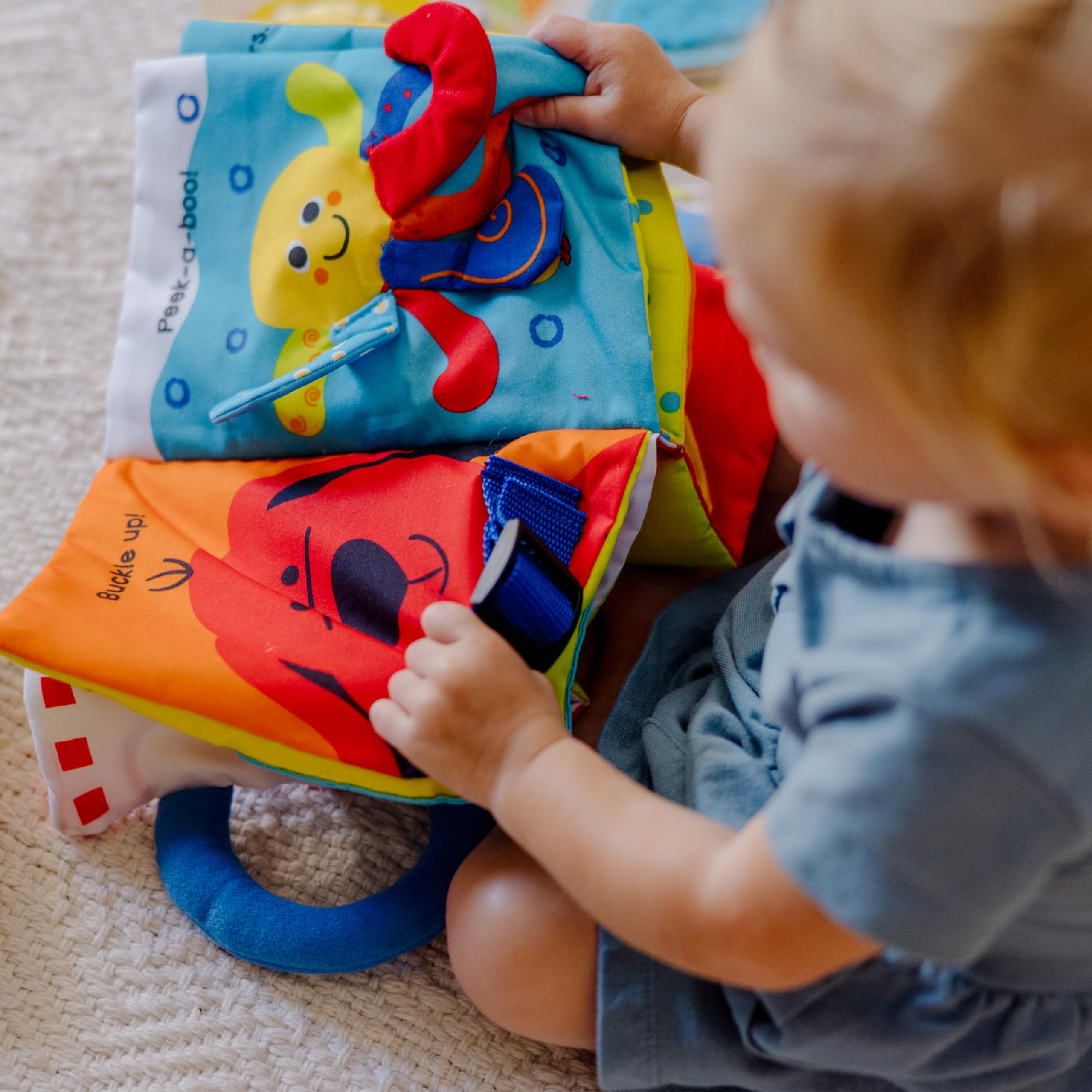Melissa & Doug My First Activity Book - 8-Page Soft Cloth Book for Babies & Toddlers | Early Learning Developmental Toy | Sensory Play, Teething Relief & Interactive Playtime for Infants