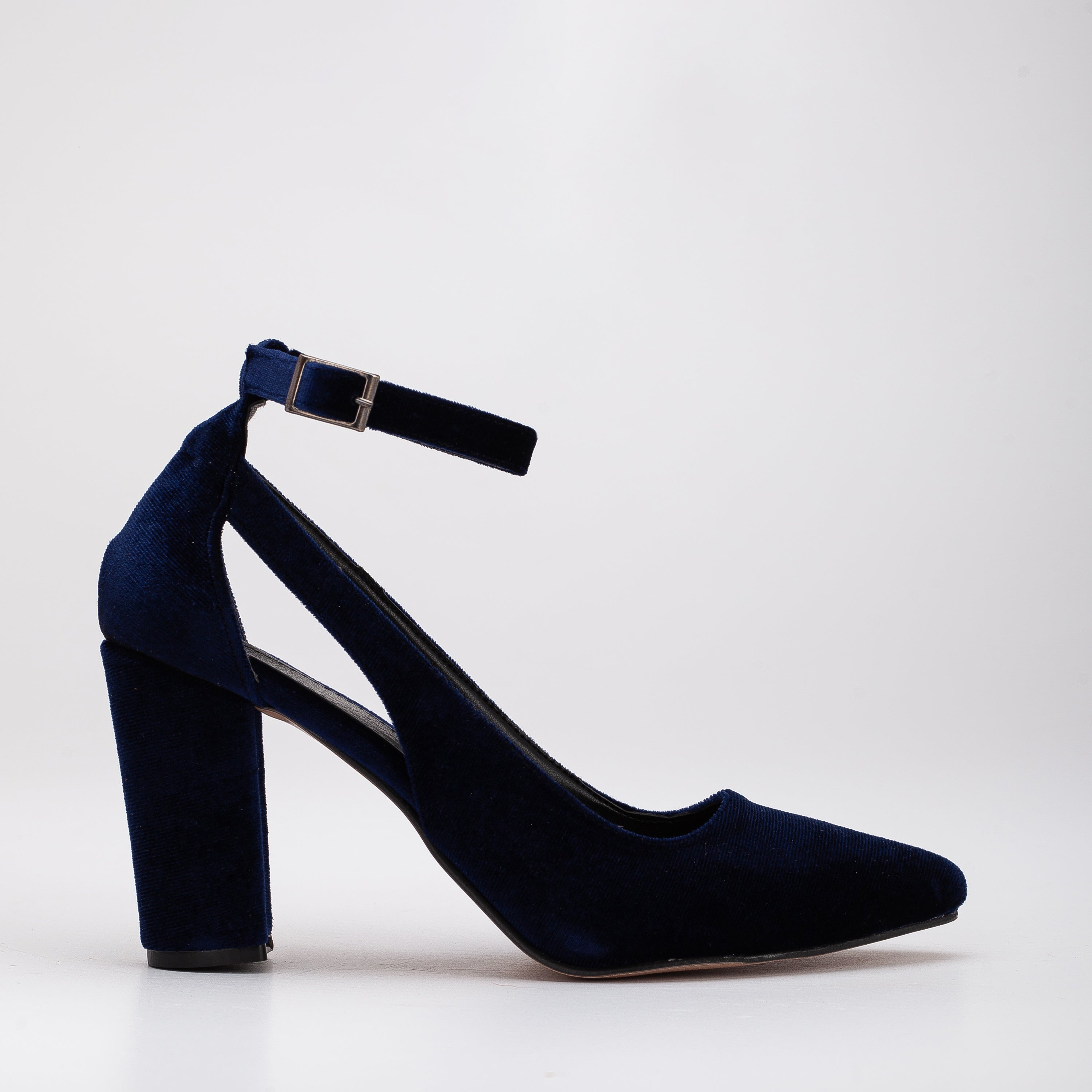 Colette Dark Blue Velvet Shoes for Women - Elegant & Comfortable Velvet Dress Shoes for Parties, Weddings & Special Occasions