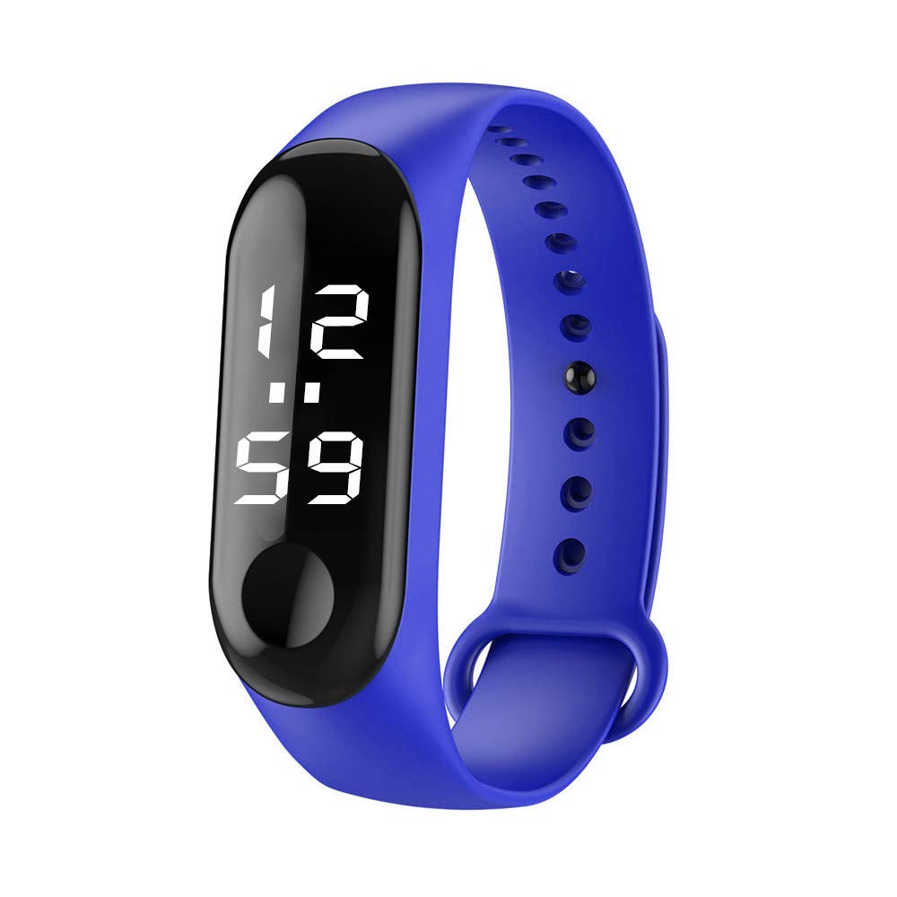 Waterproof Digital Sports Watch with LED Display - Unisex Silicone Band Fitness Tracker for Men & Women - Perfect for Running, Gym Workouts & Outdoor Activities