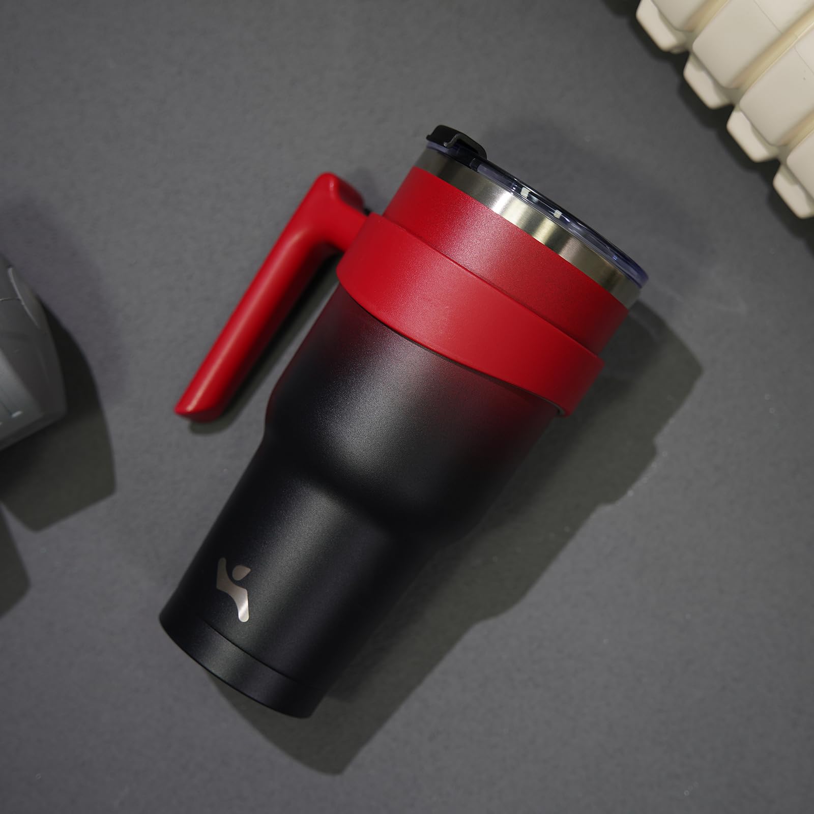 40 oz Insulated Stainless Steel Tumbler with Handle - Vacuum Sealed Travel Mug with 2 Lids & 2 Straws, Reusable Water Bottle for Hot & Cold Drinks - Perfect for Office, Gym, Hiking & Outdoor Activities - Mystic Moon Design