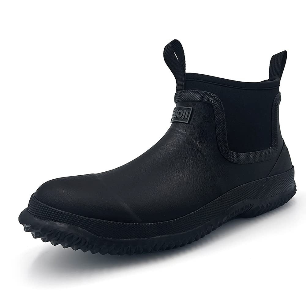Amoji Men's Waterproof Rubber Rain Boots - Non-Slip Fishing & Deck Shoes for Outdoor Work, Hiking & Gardening (KL1000) - Ideal for Wet Weather, Yard Work & Outdoor Adventures