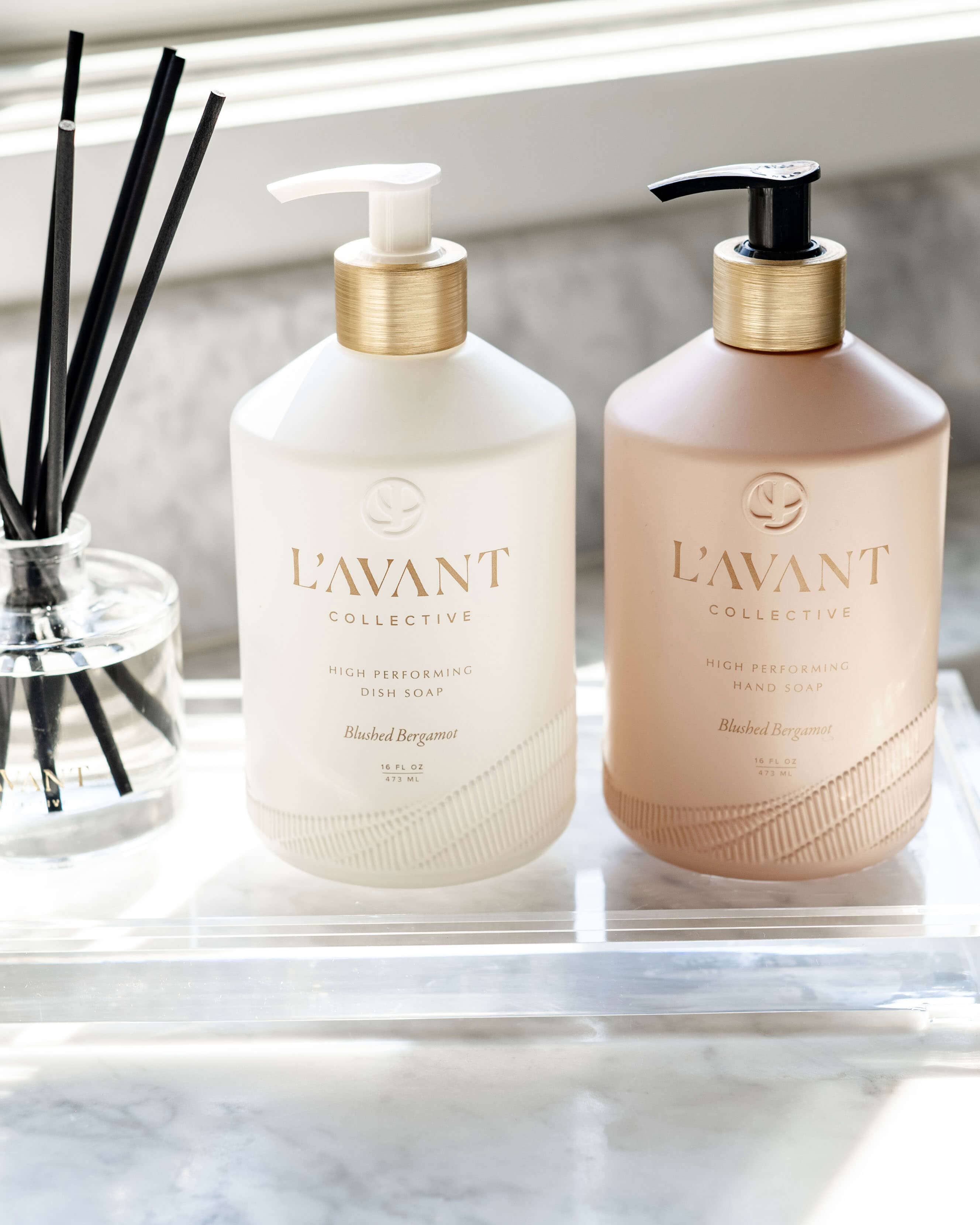 Blushed Bergamot Hand Soap - Natural Moisturizing & Antibacterial - Perfect for Bathroom, Kitchen & Travel