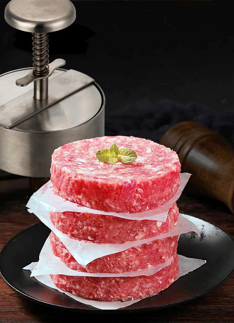 Stainless Steel Burger Press - Hamburger Patty Maker for Grill & Griddle | Perfect for BBQ, Picnics & Home Cooking