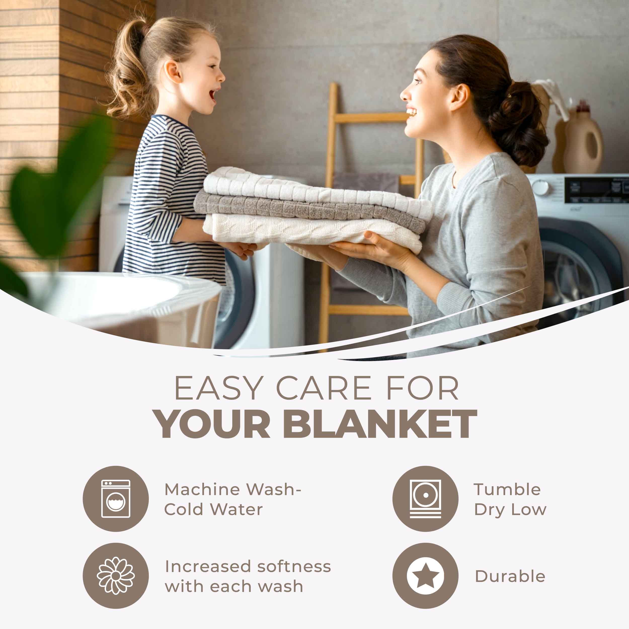 Soft Basketweave All-Season Cotton Bed Blanket & Sofa Throw - Lightweight Breathable Blanket for Bedroom, Living Room, Travel and Outdoor Use