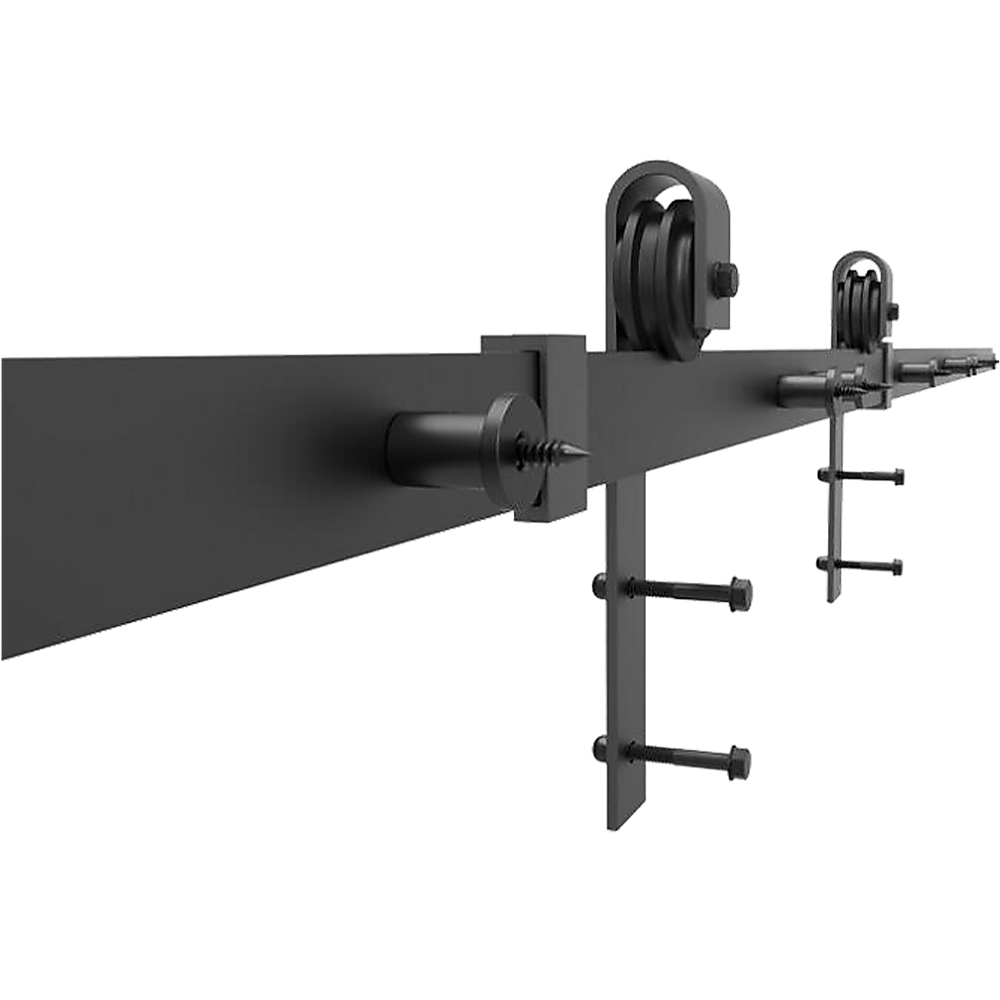 1.8m Heavy Duty Sliding Barn Door Hardware Kit - Durable & Sturdy for Modern Farmhouse, Bedroom, Closet, and Office Doors
