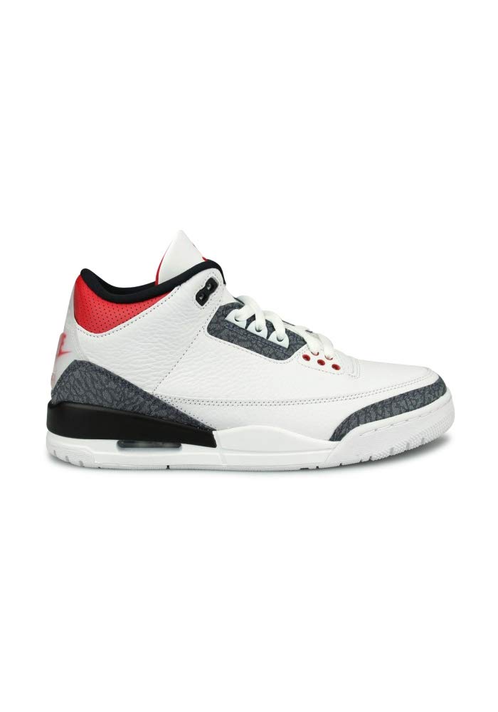 Jordan Men's Air Jordan 3 Retro SE DNM CZ6431-100 Fire Red Basketball Shoes Size 8.5 - Classic Sneakers for Streetwear, Basketball & Casual Wear