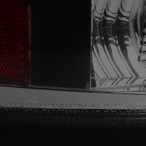 AKKON Black Smoke LED Tail Lights Pair for 2007-2014 Chevy Silverado 1500/2500HD/3500HD - Left & Right Side Replacement - Enhances Visibility & Style for Night Driving & Off-Road Adventures