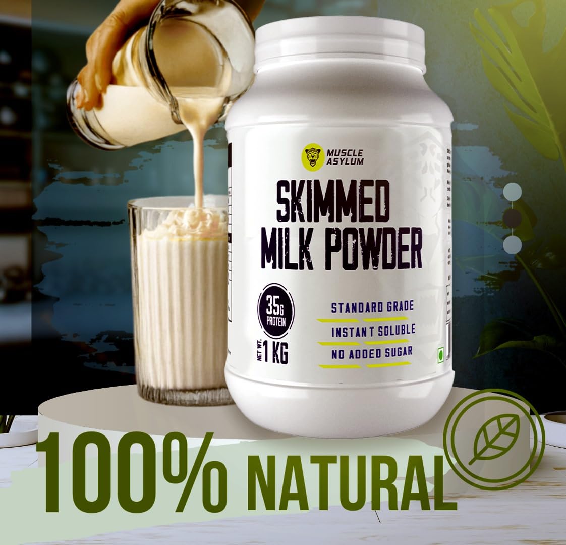 Muscle Asylum Whey Protein Powder - 35g Protein per Serving, 1kg (2.2lb) | Lab Tested for Purity & Quality | Ideal for Post-Workout Recovery, Smoothies, Protein Shakes & Muscle Building