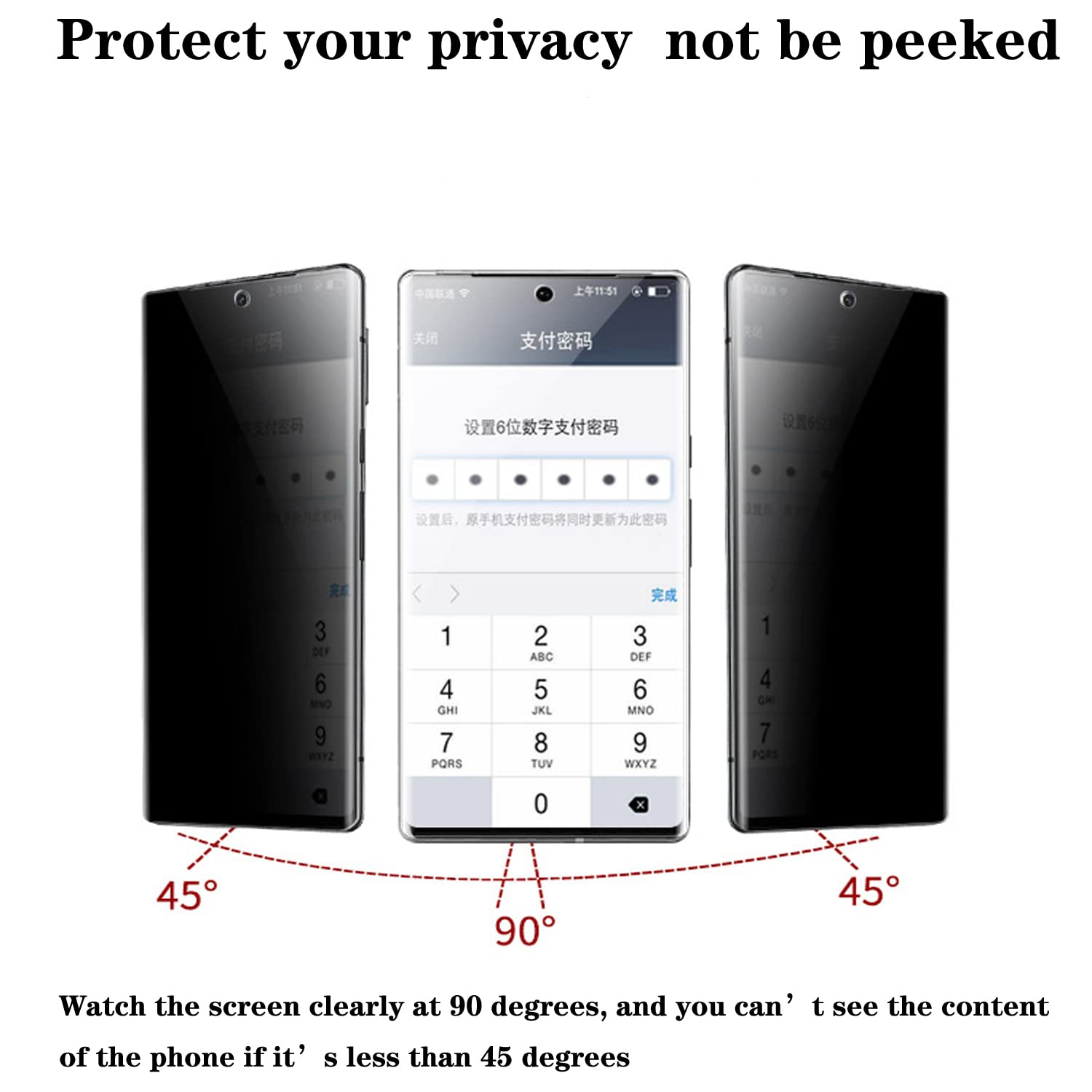 Google Pixel 7 Pro/6 Pro Privacy Screen Protector 2 Pack - Anti-Spy for Office & Travel