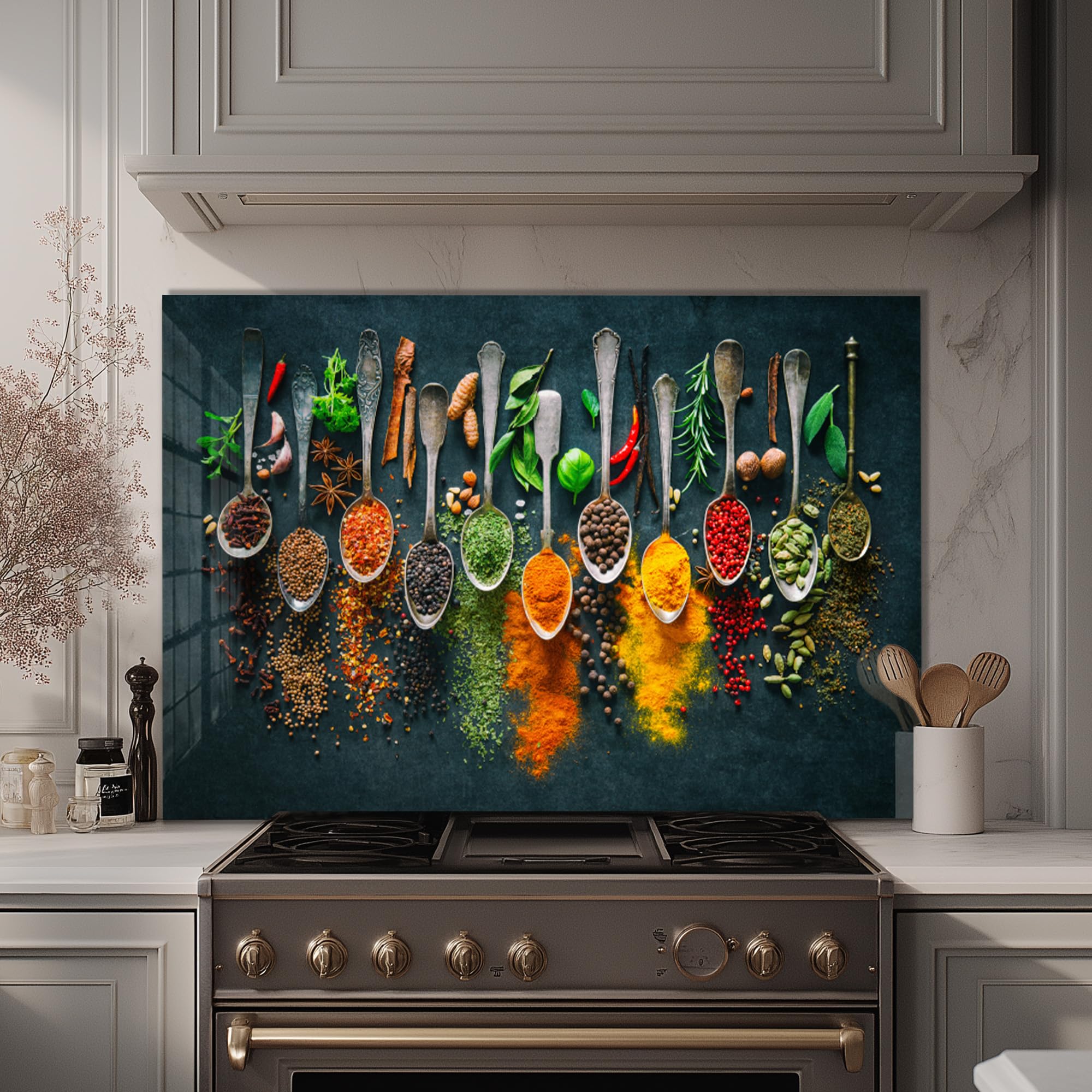 Tempered Glass Kitchen Backsplash - 24x30