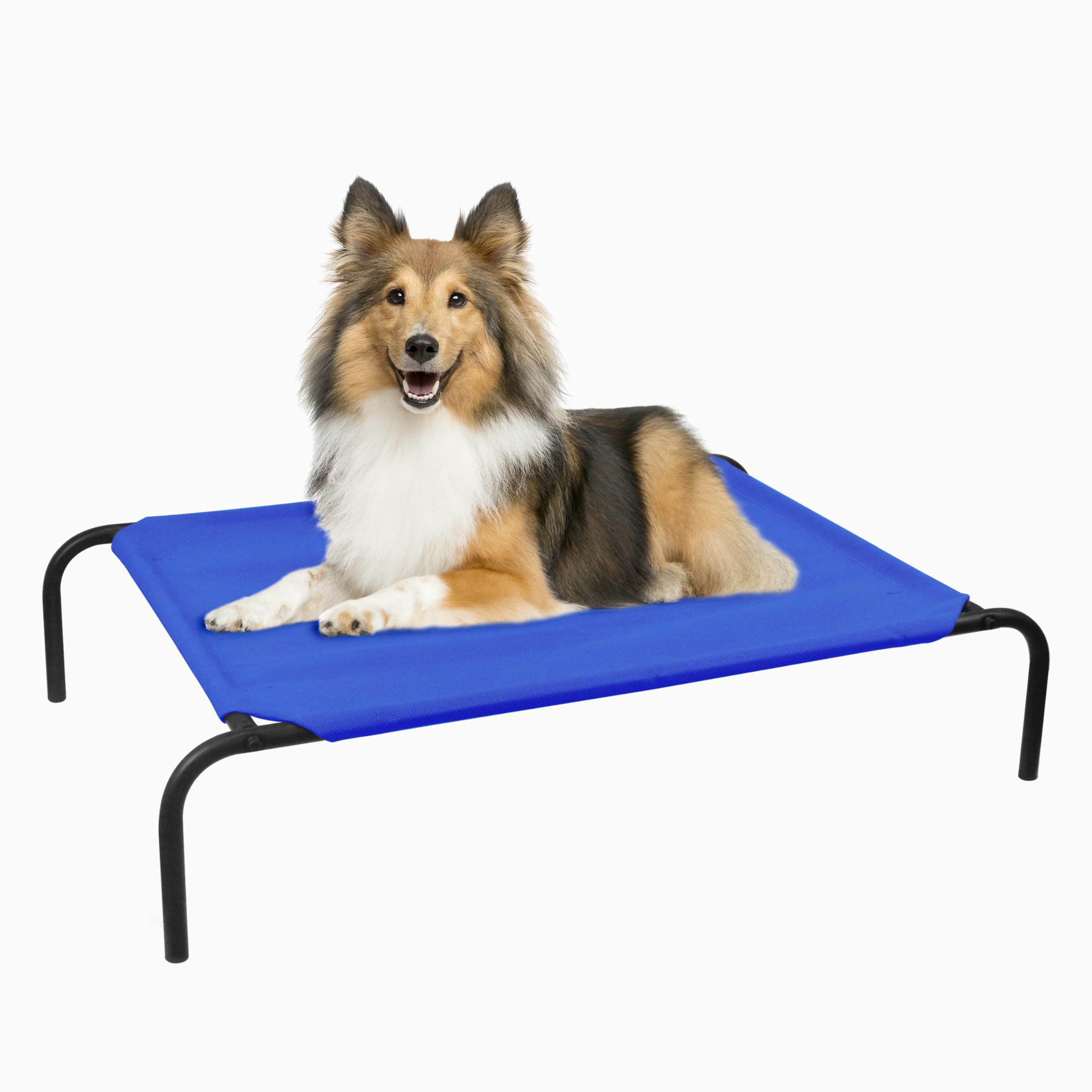 PHYEX Elevated Dog Bed for Medium Dogs - Breathable Mesh Cooling Cot with Sturdy Steel Frame, Non-Slip & Easy to Clean - Indoor/Outdoor Pet Bed (43.5