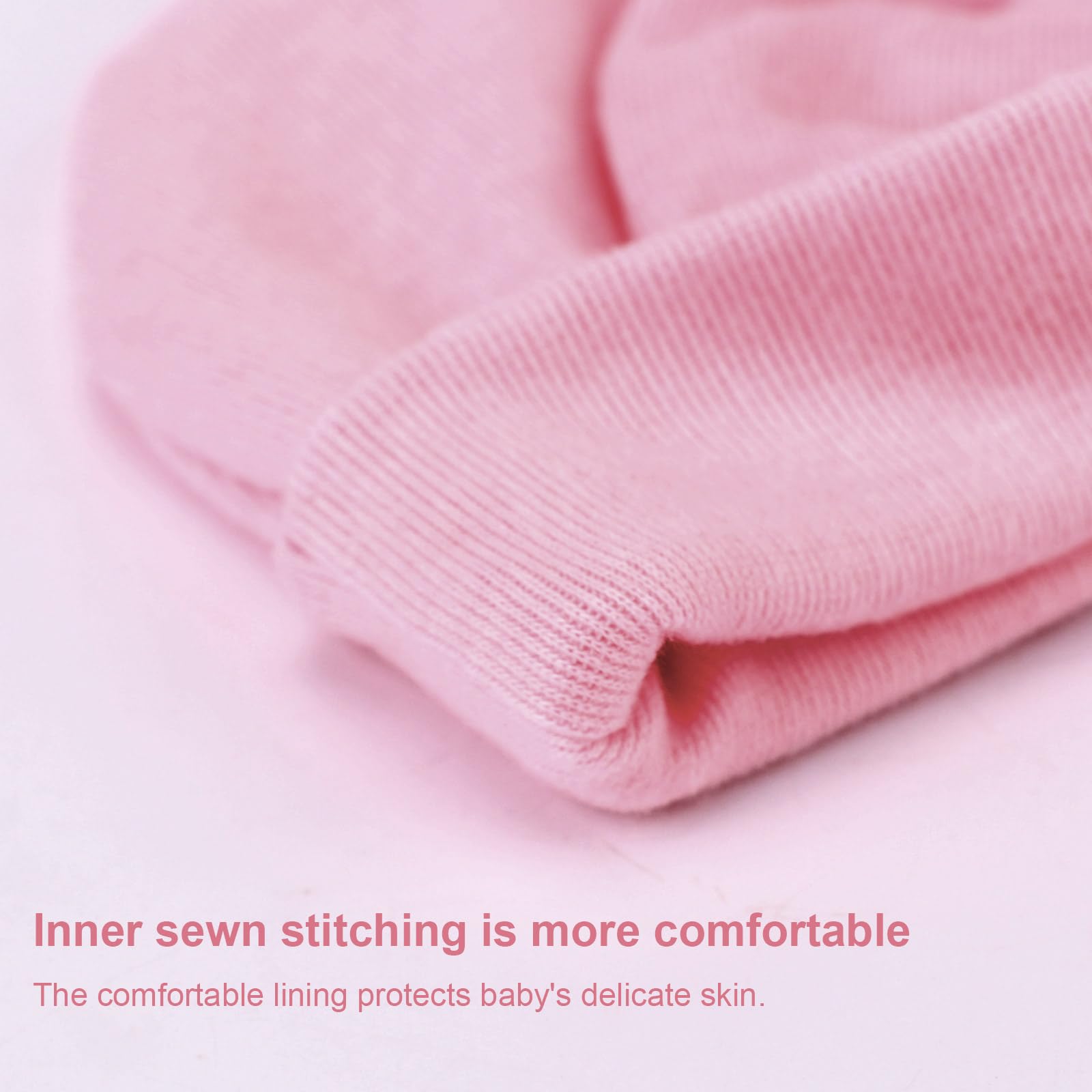 Adorable Newborn Baby Girl Hats with Bow - Soft Cotton Infant Beanie Cap for 0-24 Months - Perfect for Hospital Photos, Baby Showers & Everyday Outfits